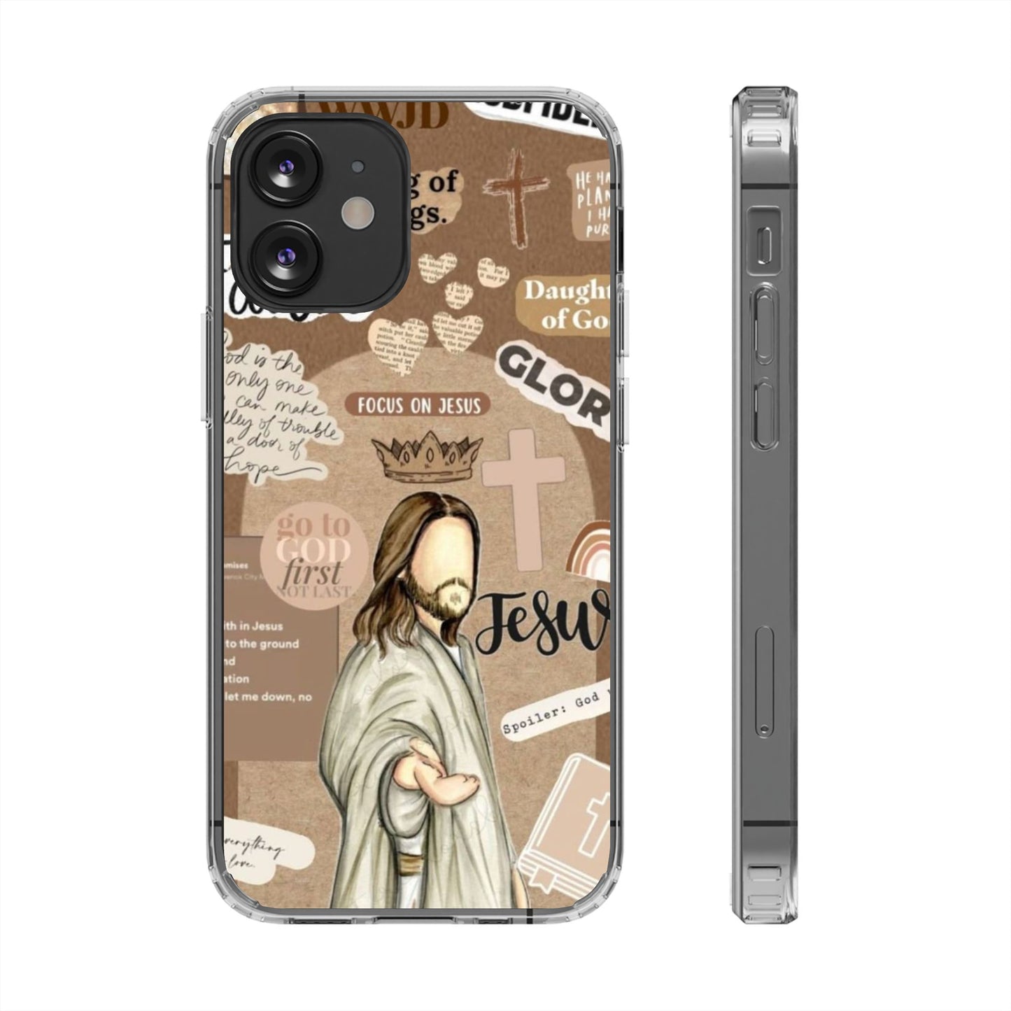 Faith-Inspired Clear Phone Case,