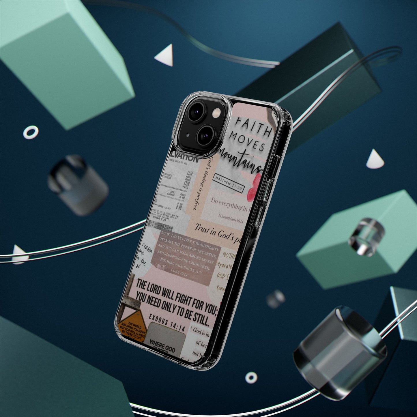 Faith-Inspired Clear Phone Case
