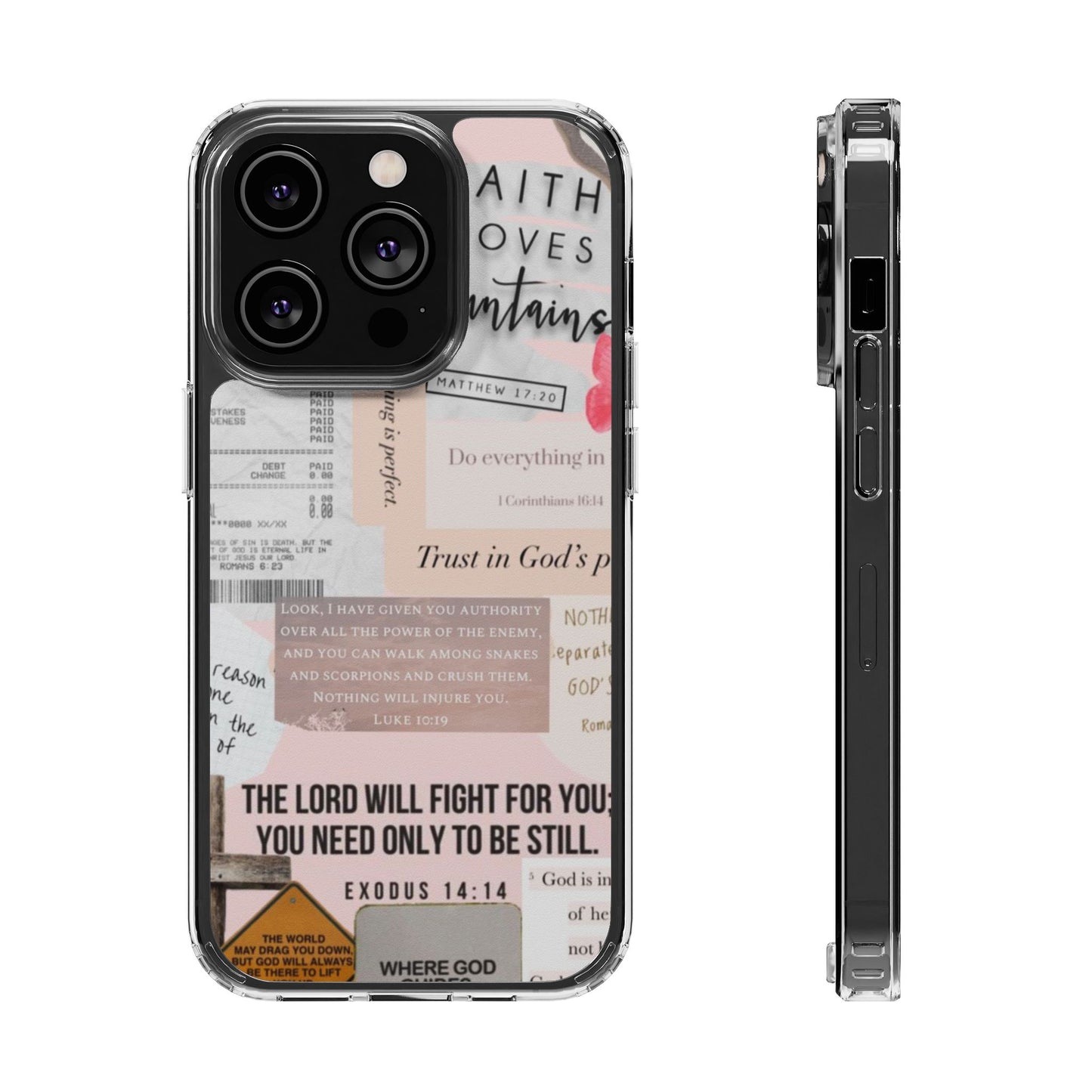 Faith-Inspired Clear Phone Case