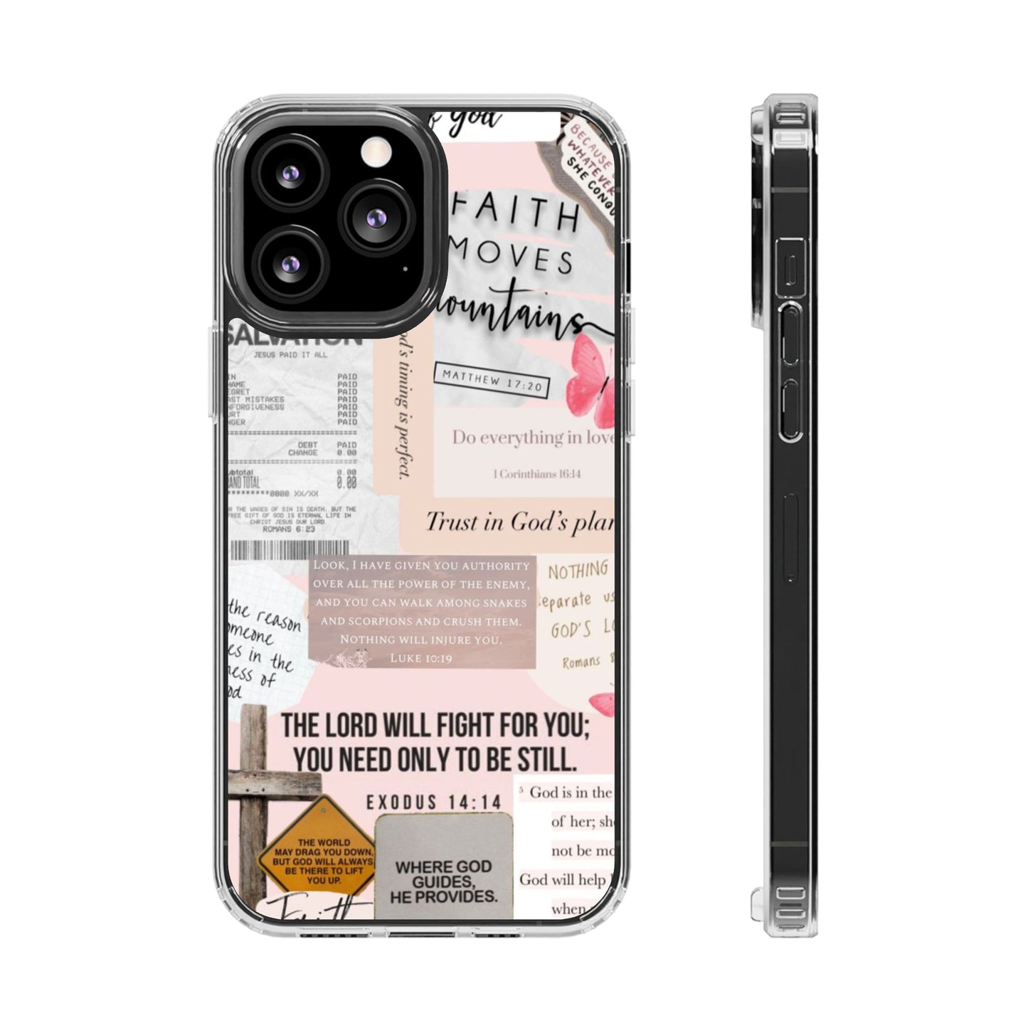 Faith-Inspired Clear Phone Case