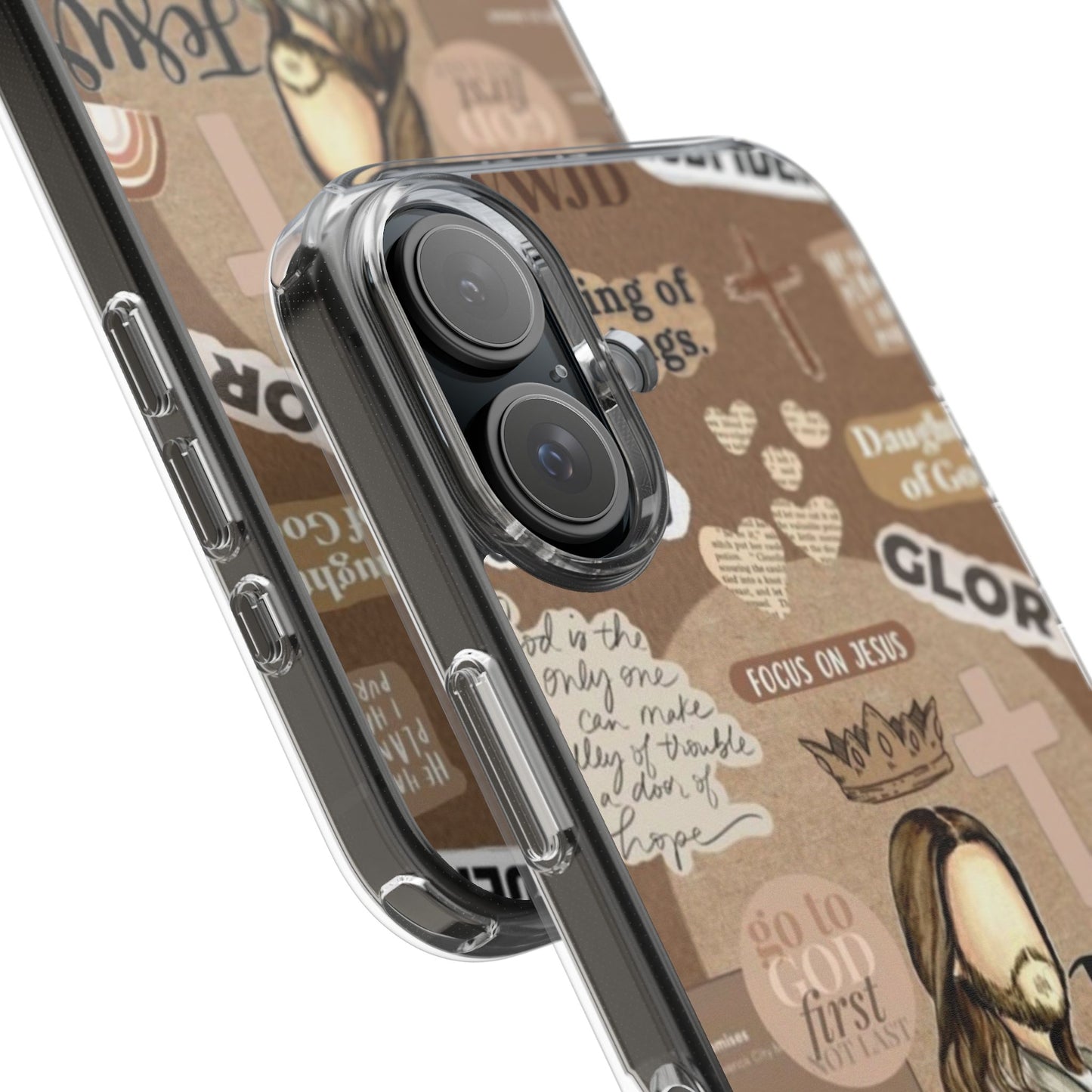 Faith-Inspired Clear Phone Case,