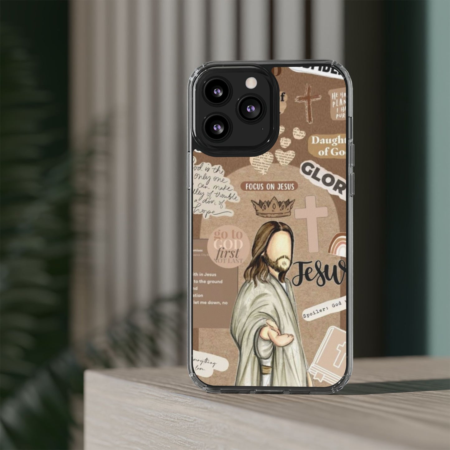 Faith-Inspired Clear Phone Case,
