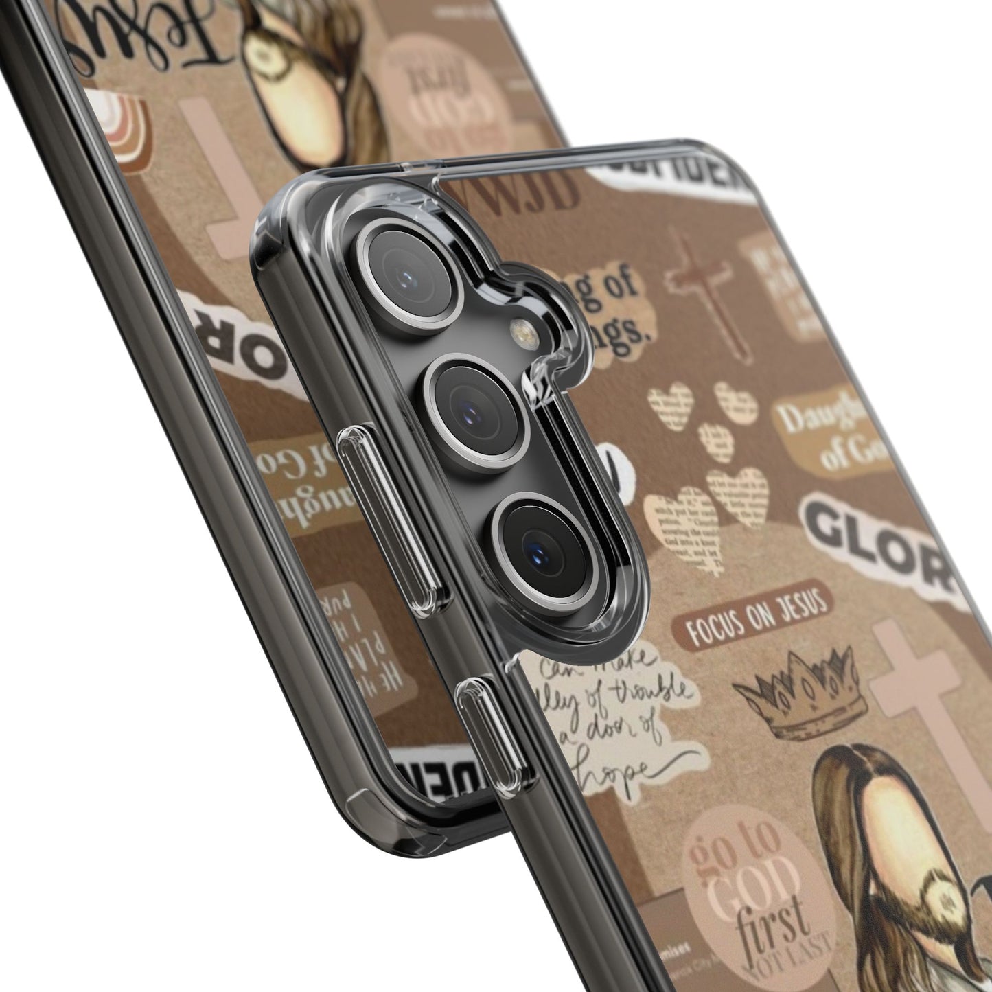 Faith-Inspired Clear Phone Case,