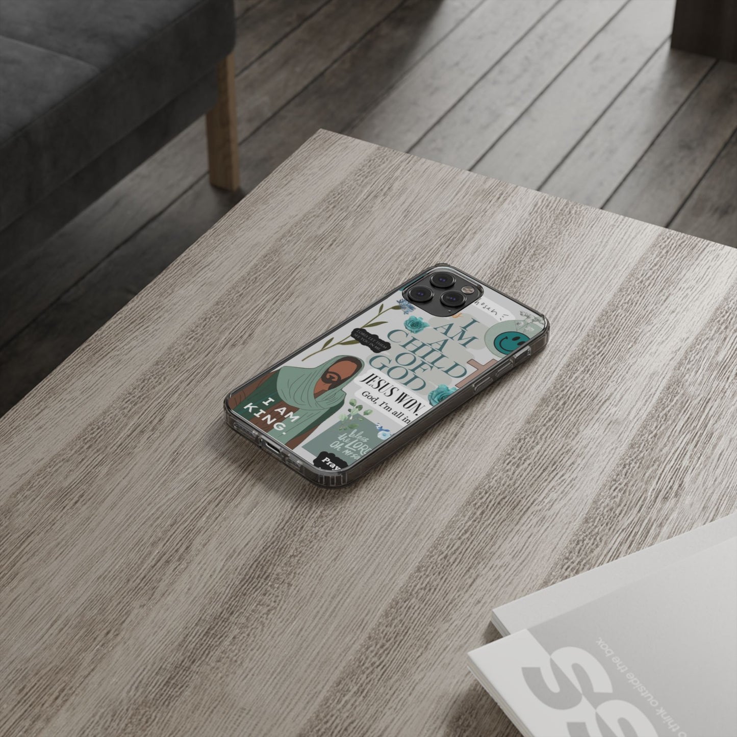 Faith-Inspired Clear Phone Case