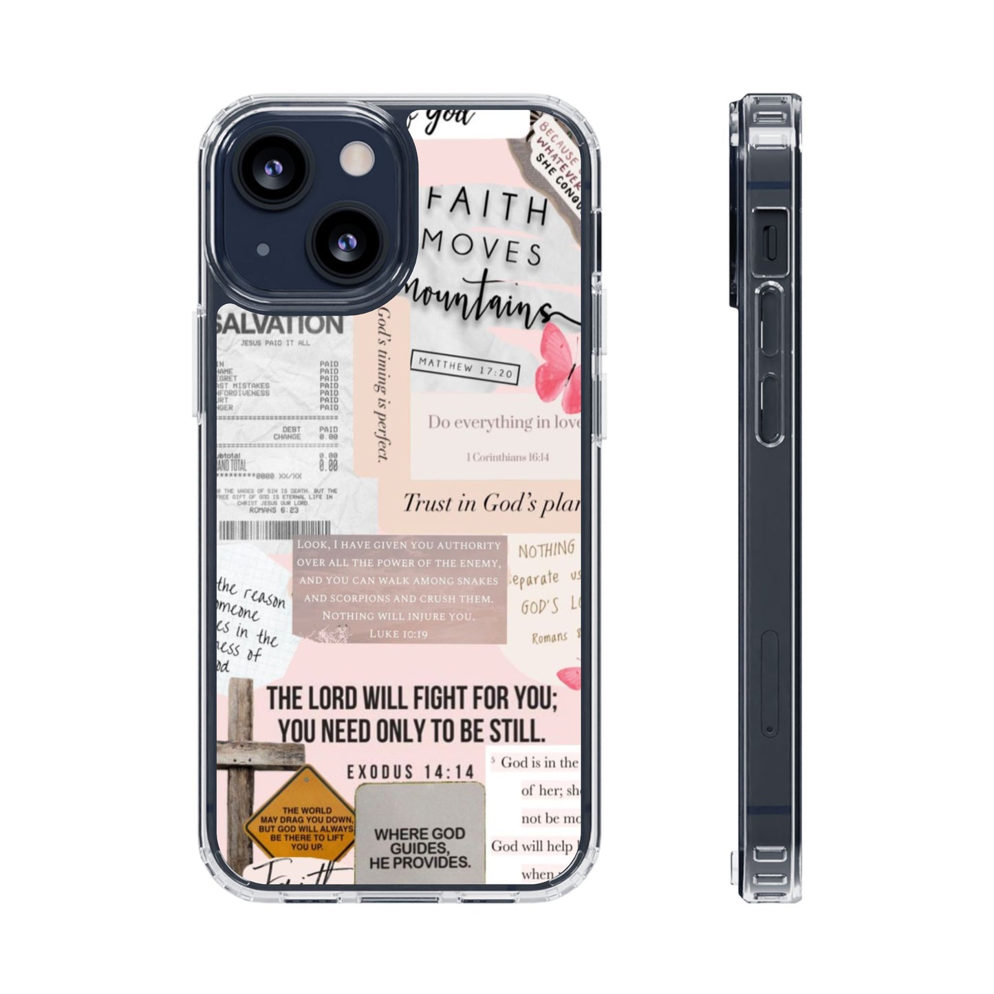 Faith-Inspired Clear Phone Case