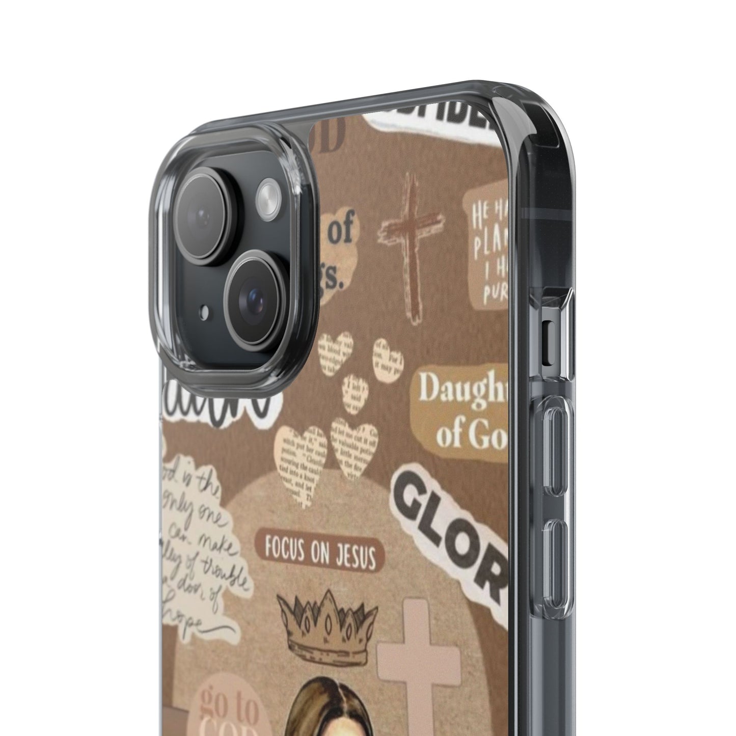 Faith-Inspired Clear Phone Case,