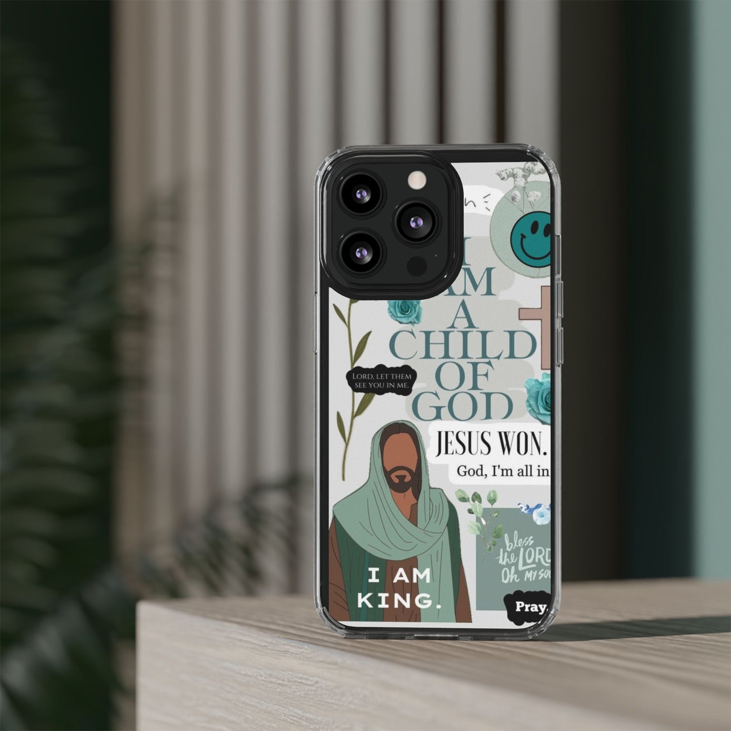 Faith-Inspired Clear Phone Case