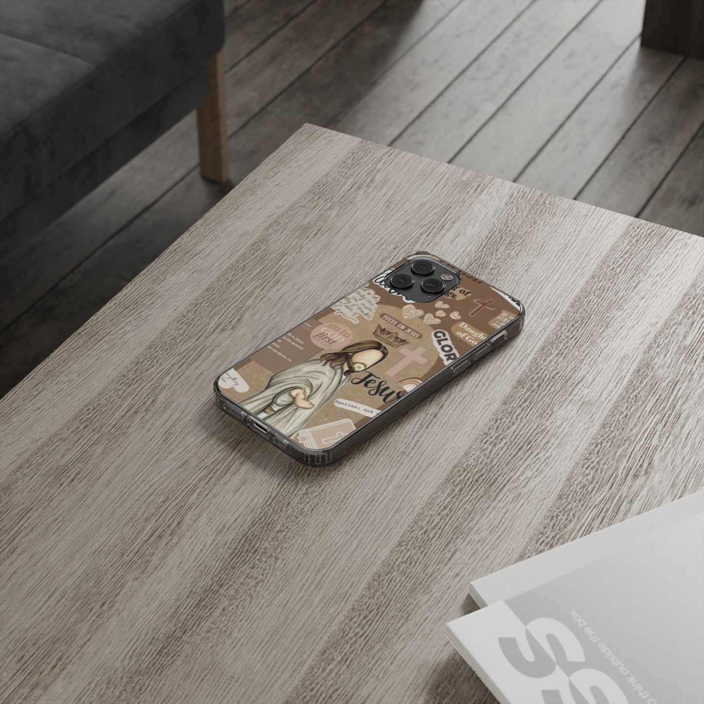 Faith-Inspired Clear Phone Case,
