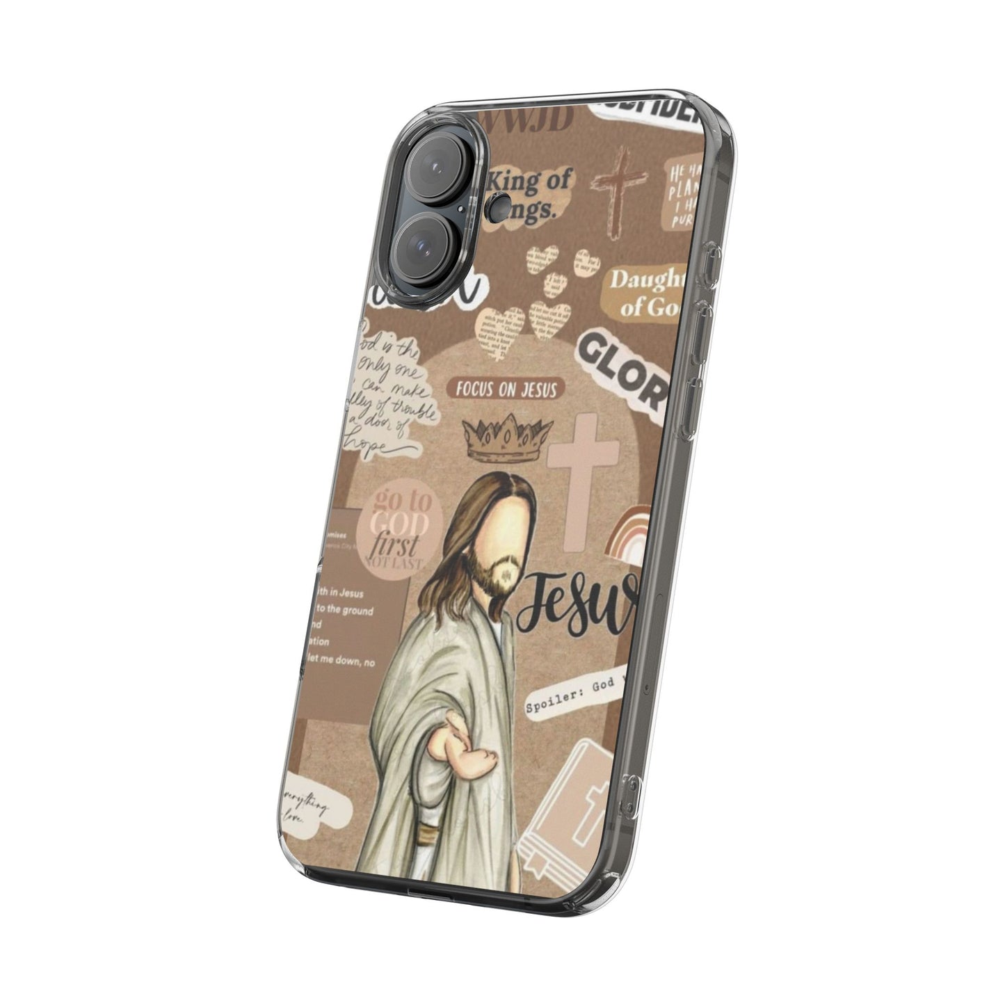 Faith-Inspired Clear Phone Case,