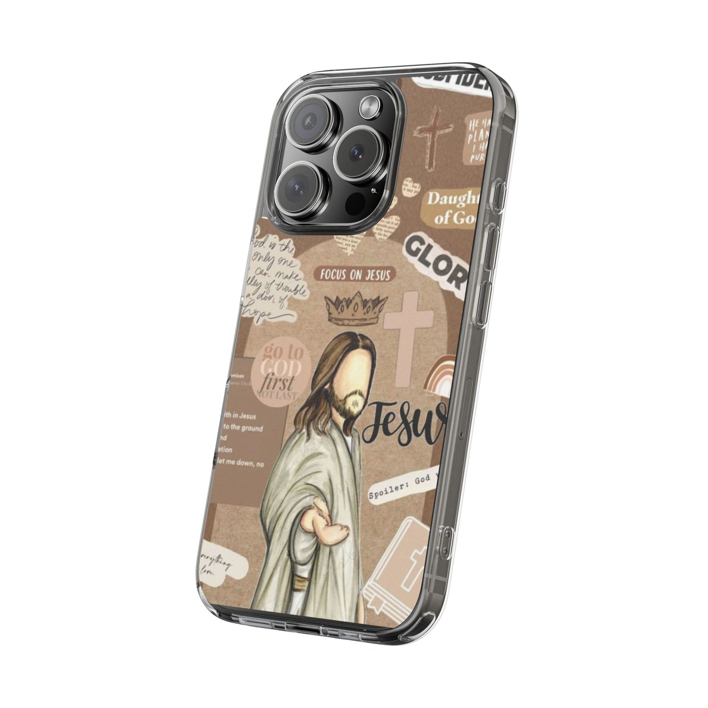 Faith-Inspired Clear Phone Case,