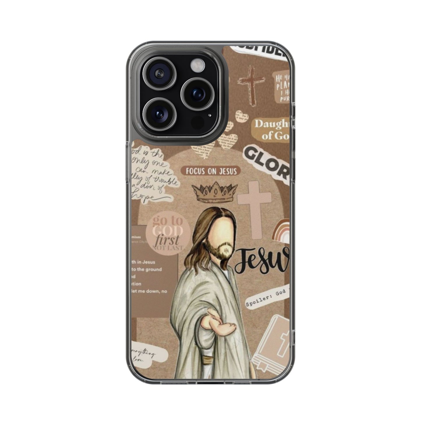 Faith-Inspired Clear Phone Case,