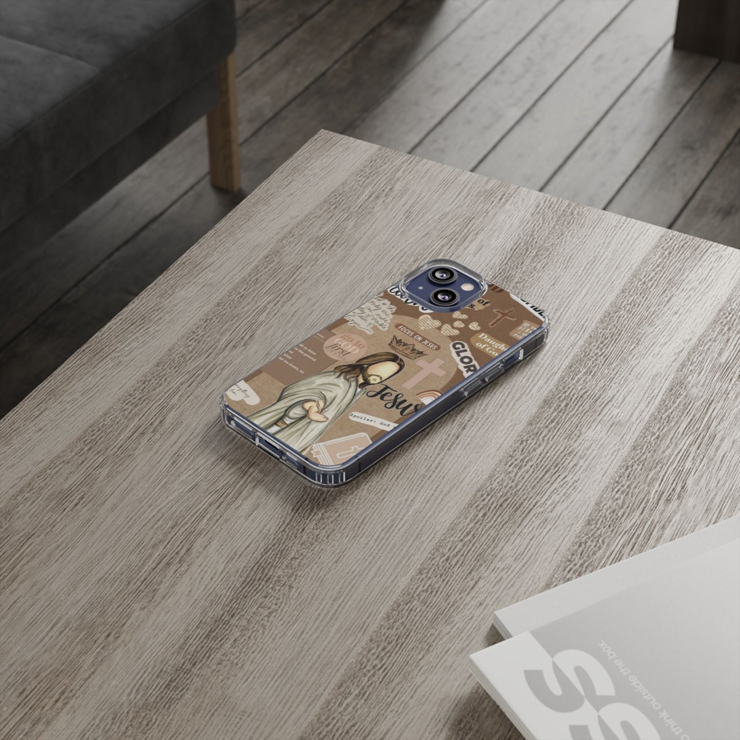 Faith-Inspired Clear Phone Case,