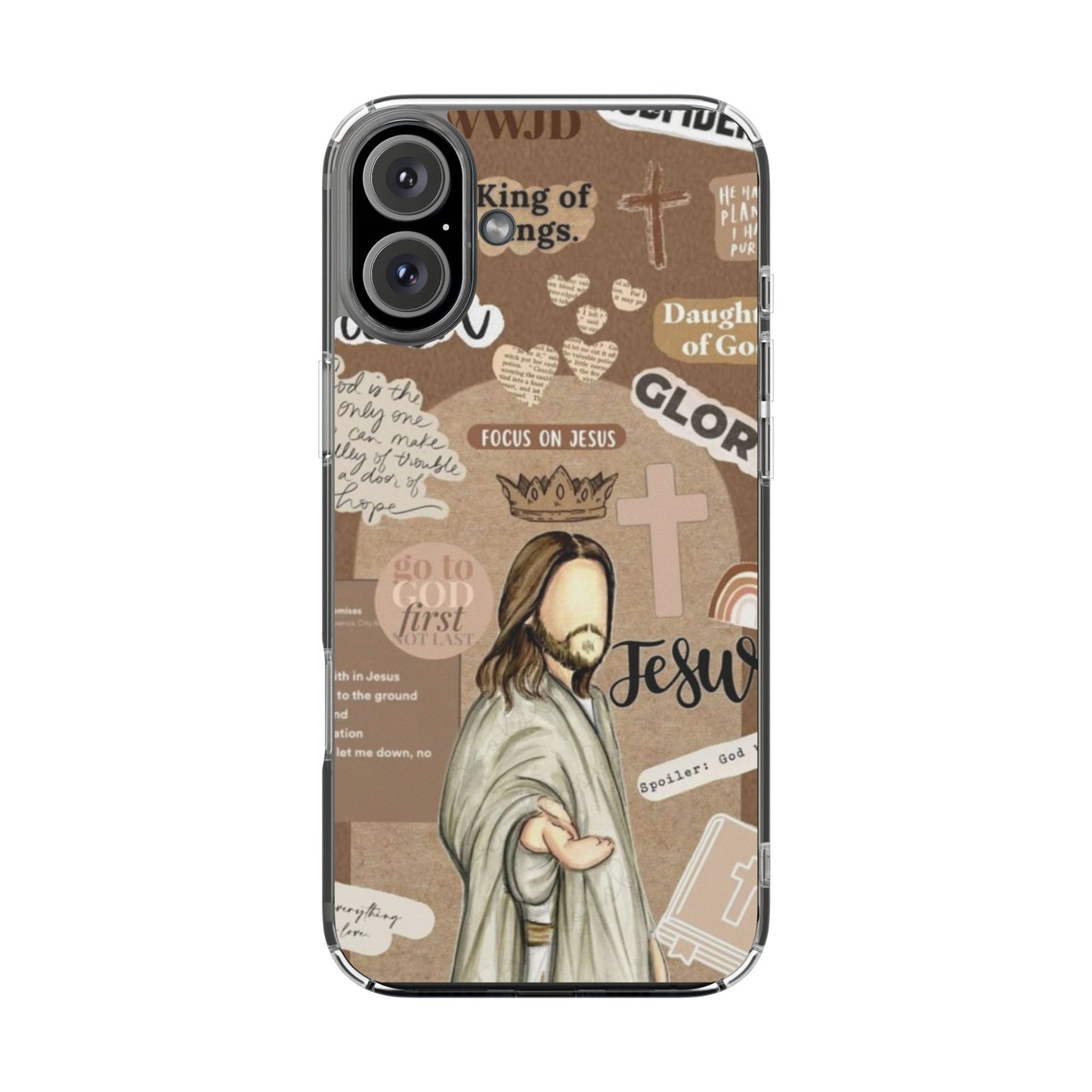 Faith-Inspired Clear Phone Case,