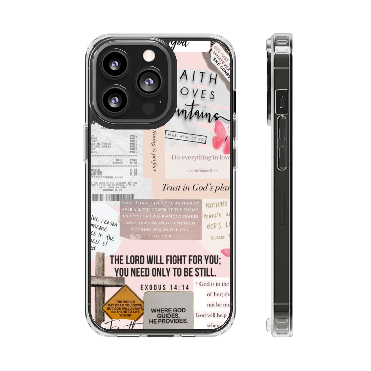 Faith-Inspired Clear Phone Case