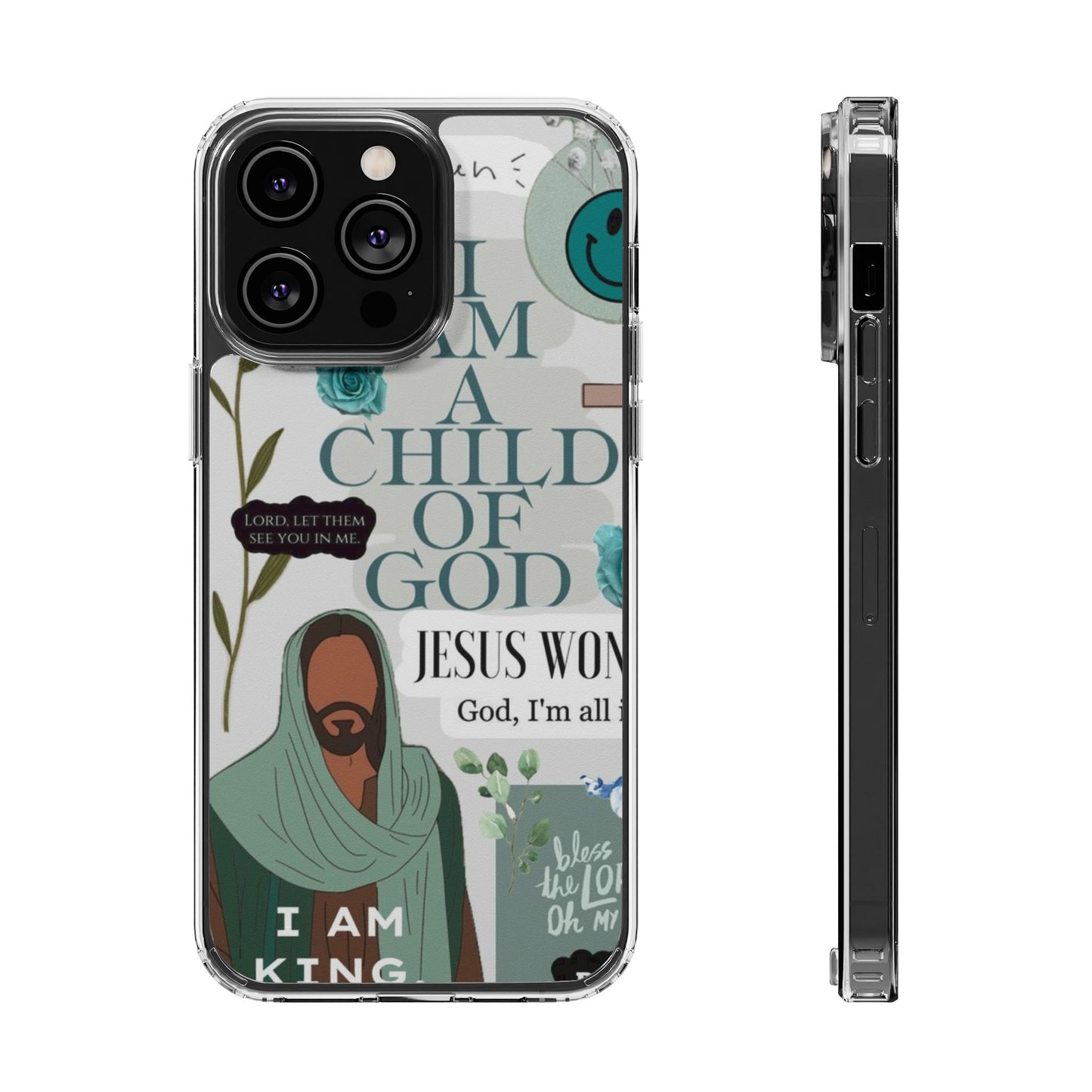 Faith-Inspired Clear Phone Case
