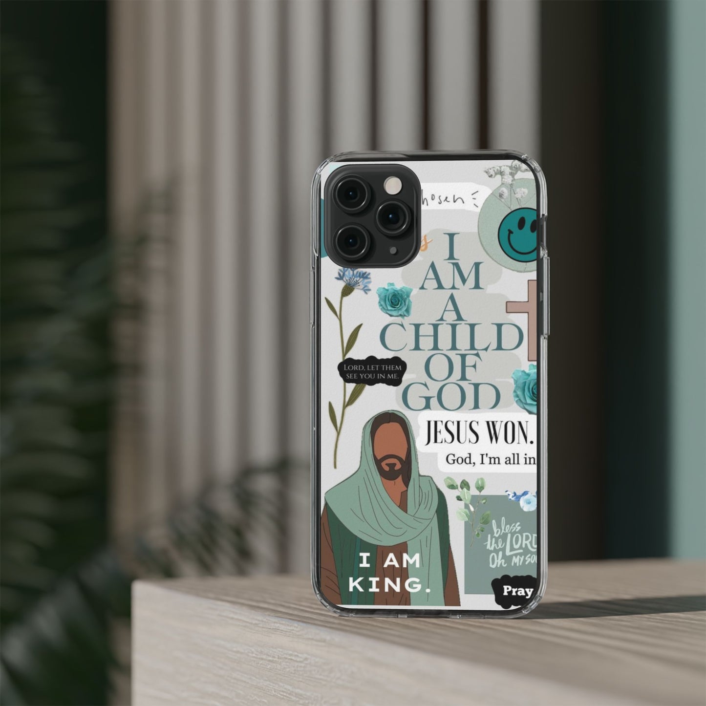 Faith-Inspired Clear Phone Case