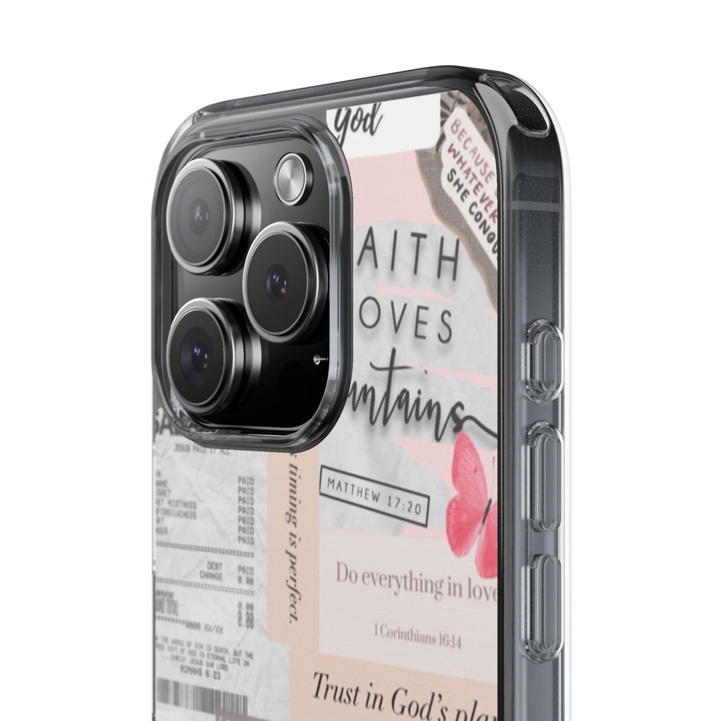 Faith-Inspired Clear Phone Case