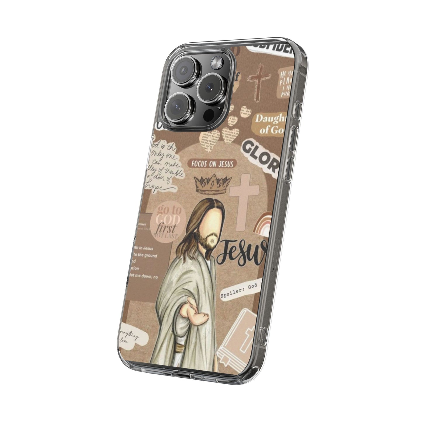 Faith-Inspired Clear Phone Case,