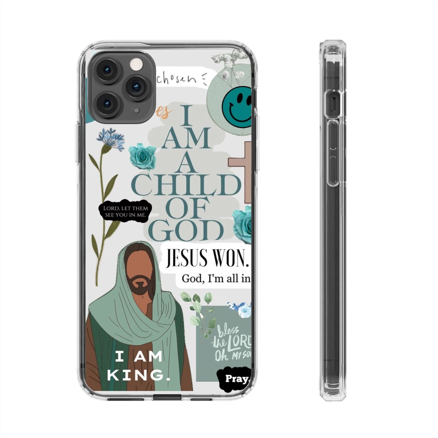 Faith-Inspired Clear Phone Case