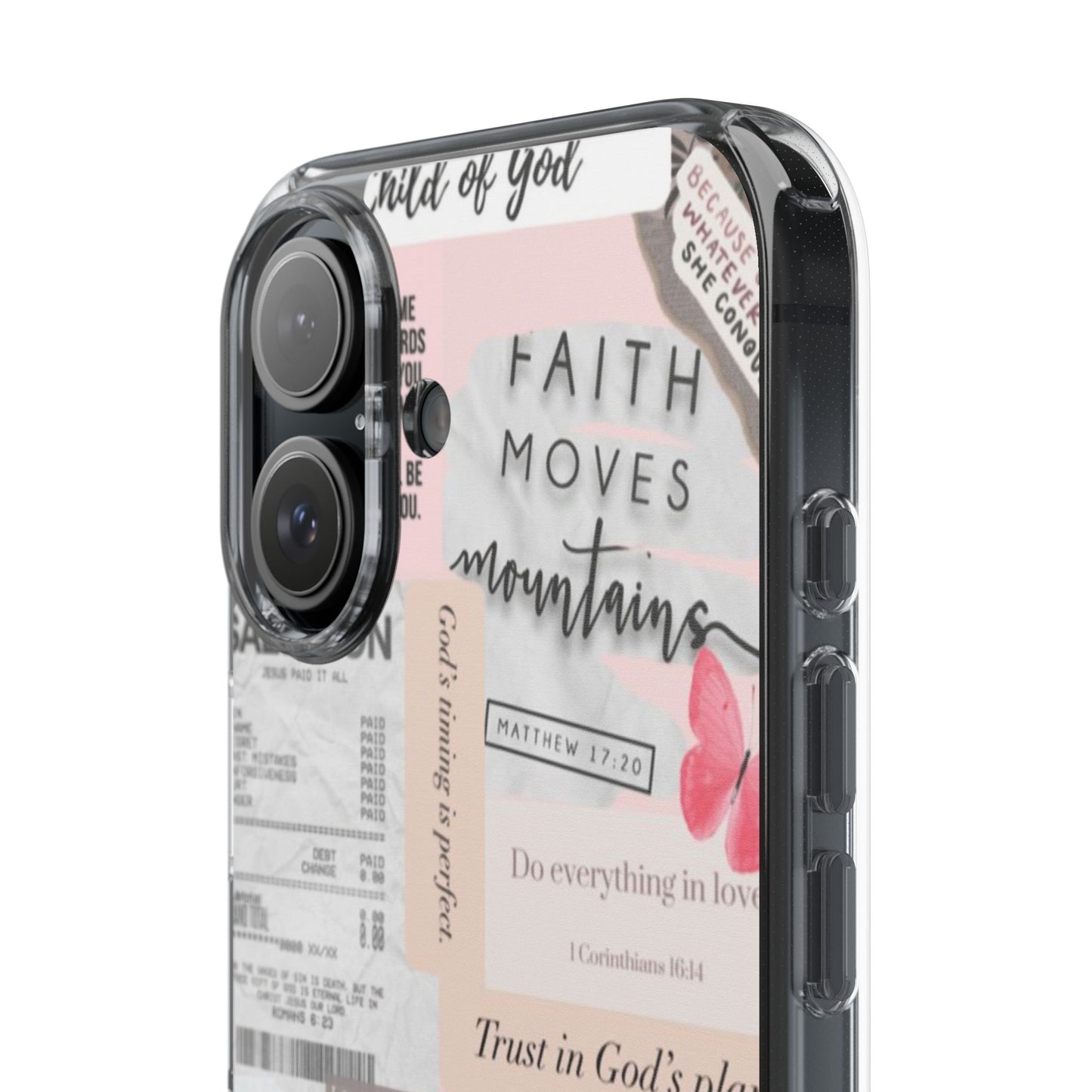 Faith-Inspired Clear Phone Case