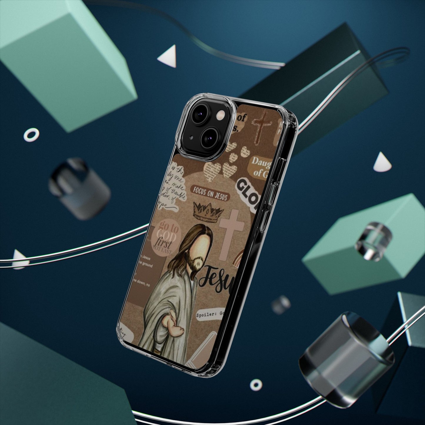 Faith-Inspired Clear Phone Case,