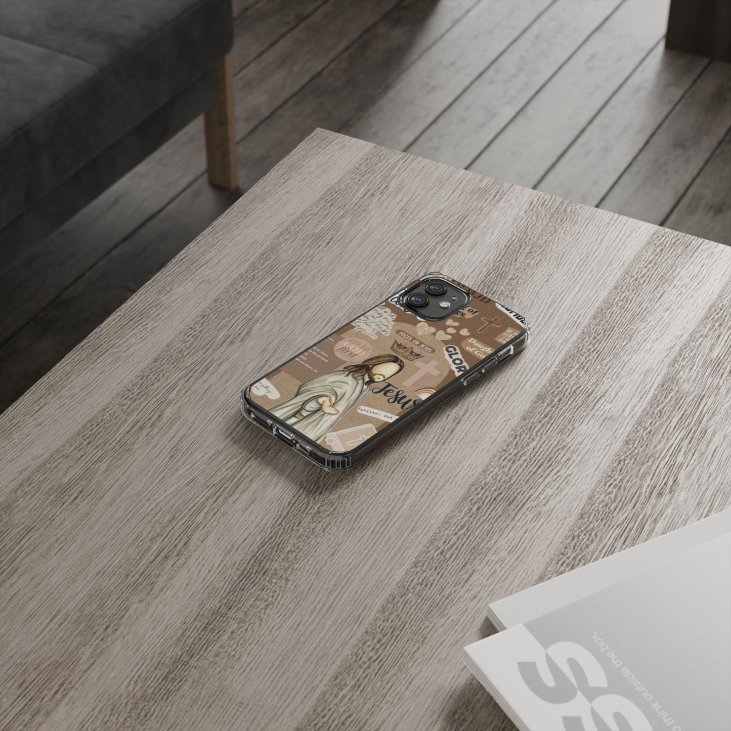 Faith-Inspired Clear Phone Case,