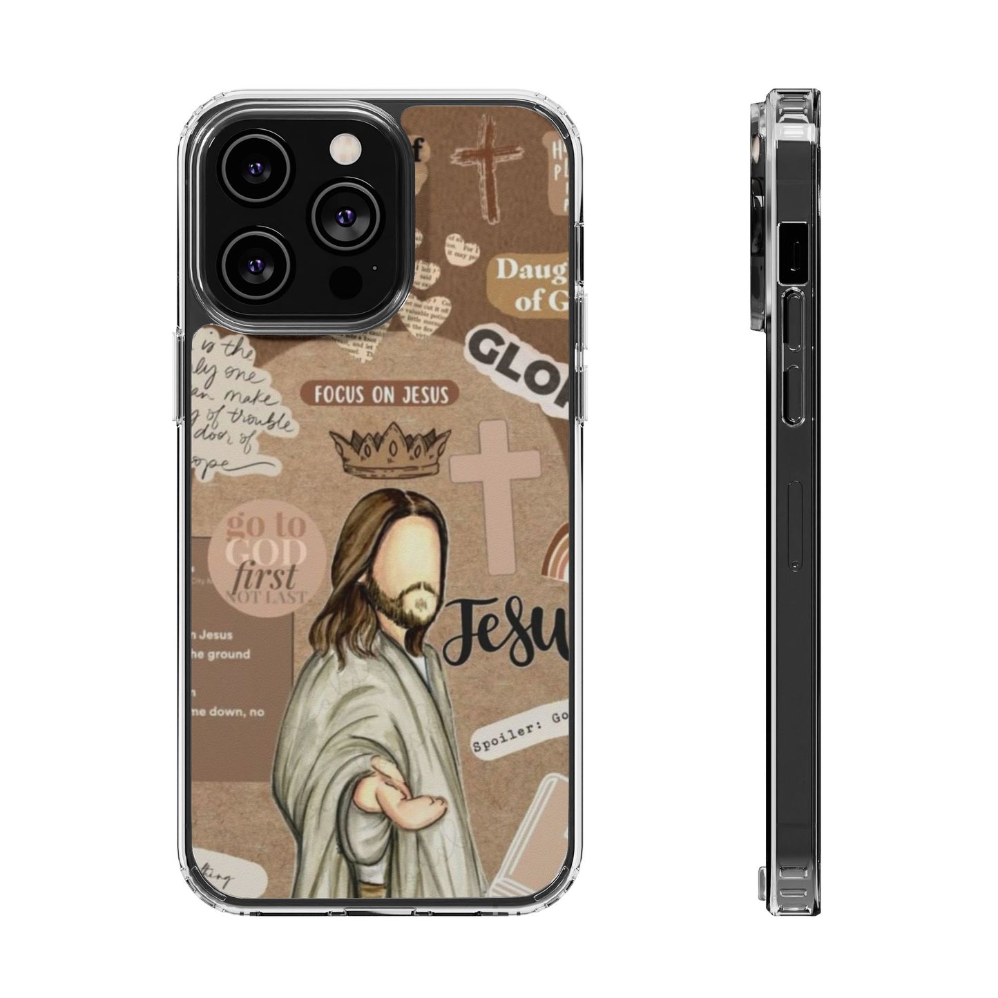 Faith-Inspired Clear Phone Case,