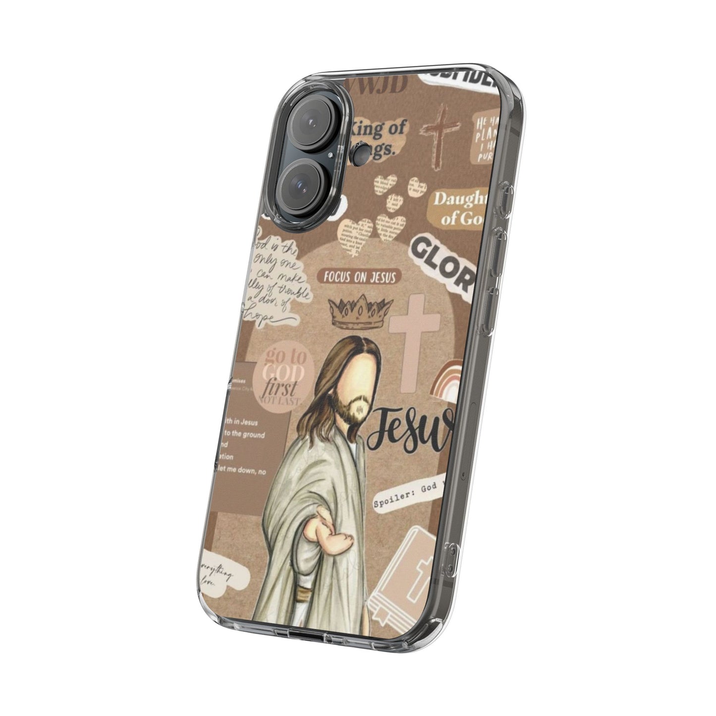 Faith-Inspired Clear Phone Case,