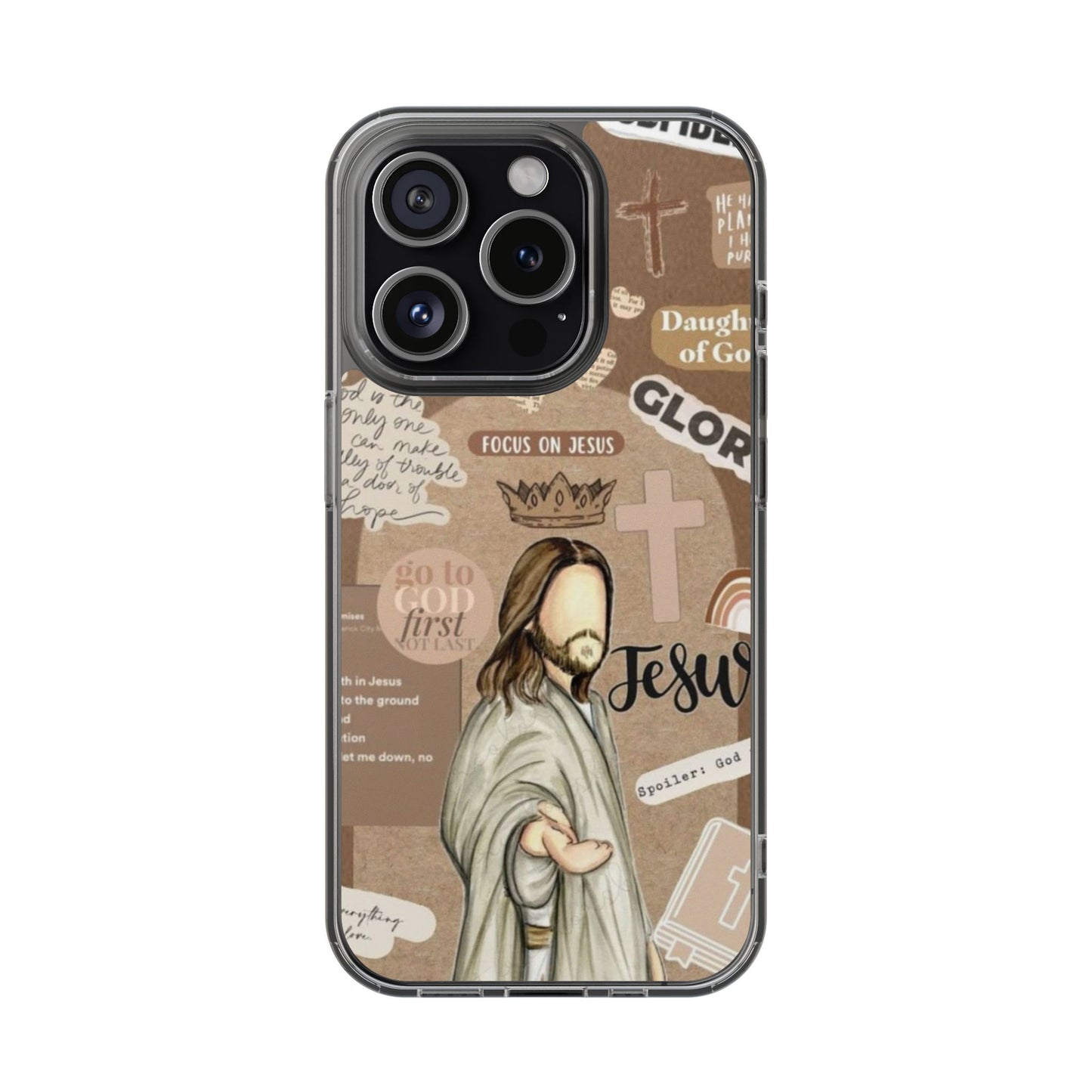 Faith-Inspired Clear Phone Case,