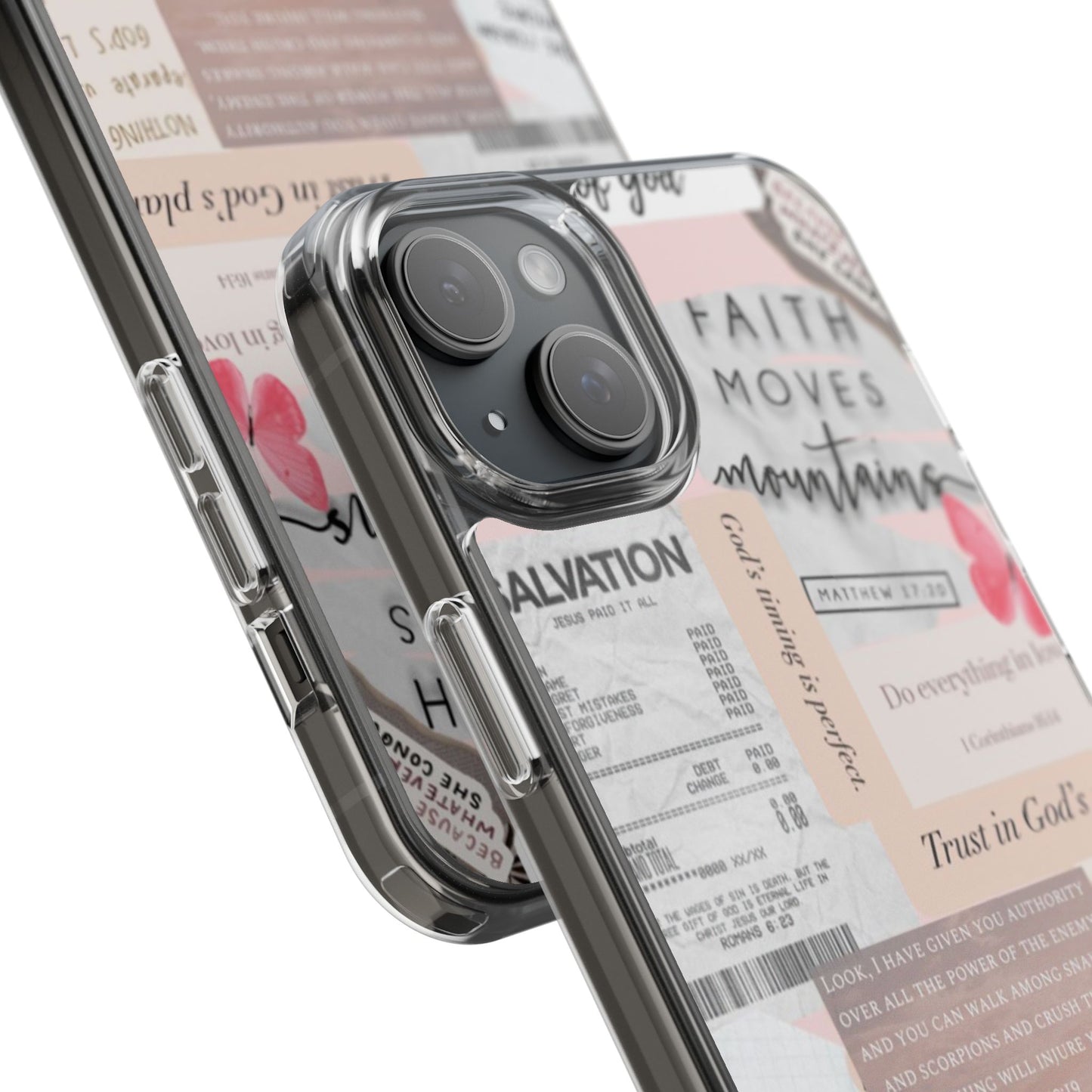 Faith-Inspired Clear Phone Case