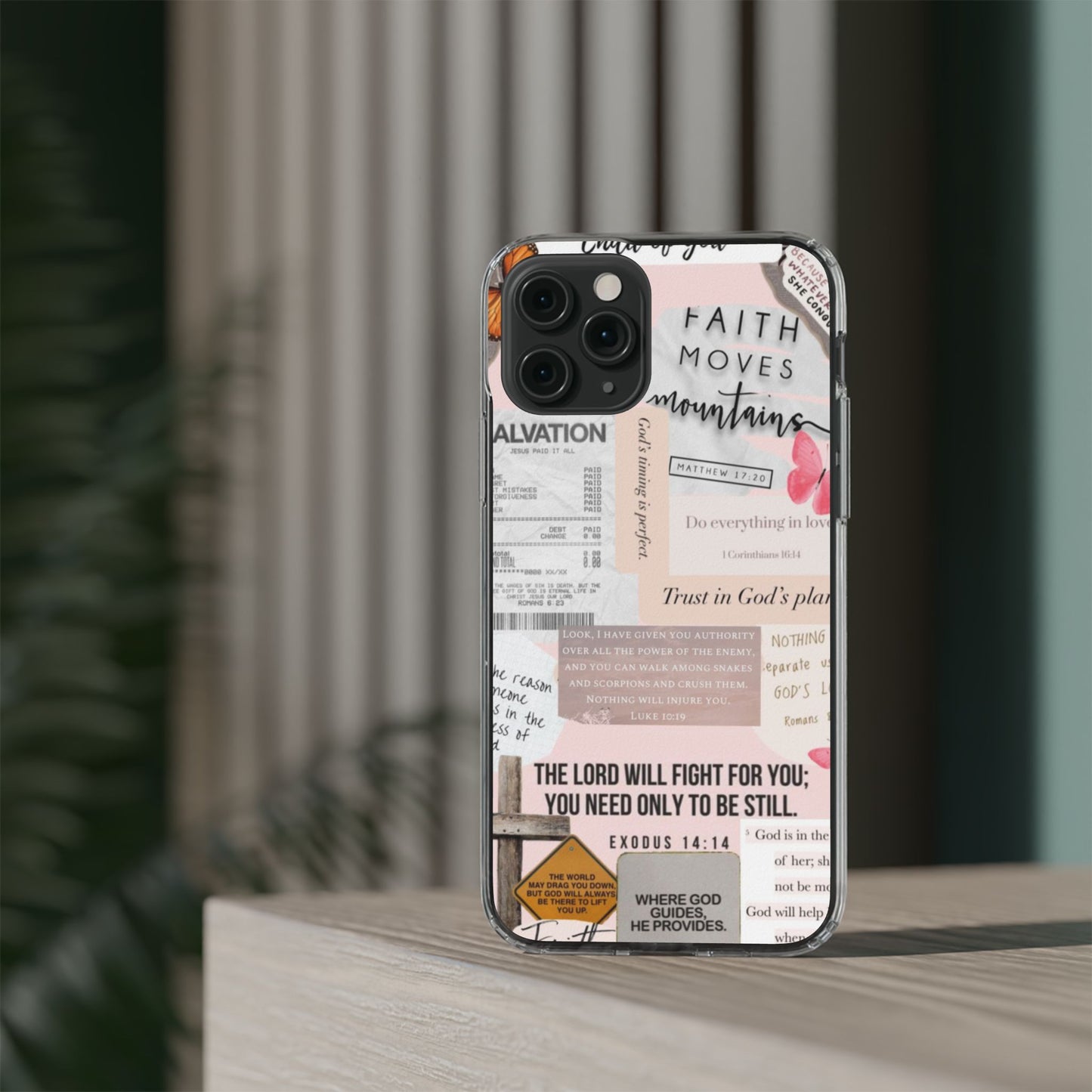 Faith-Inspired Clear Phone Case