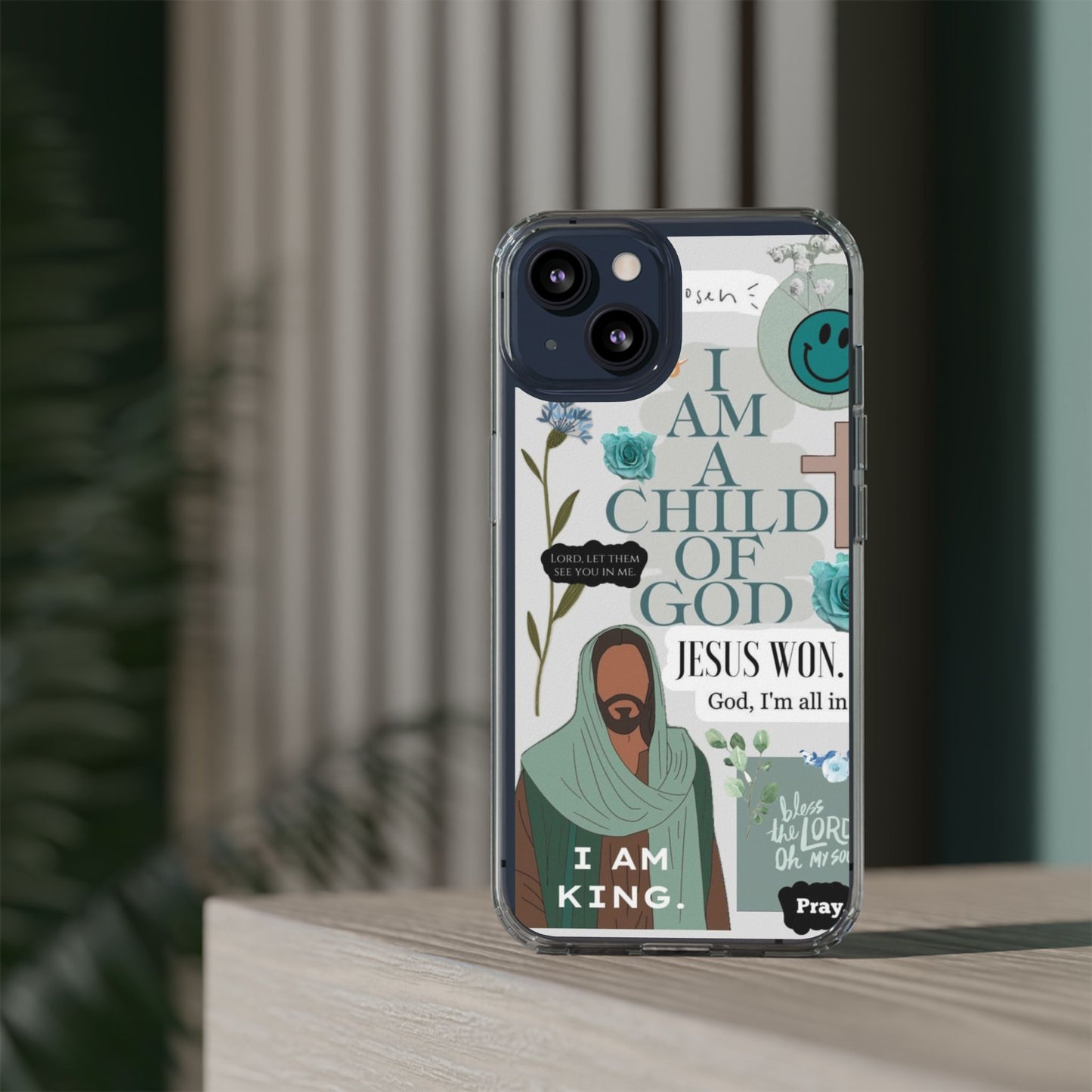 Faith-Inspired Clear Phone Case