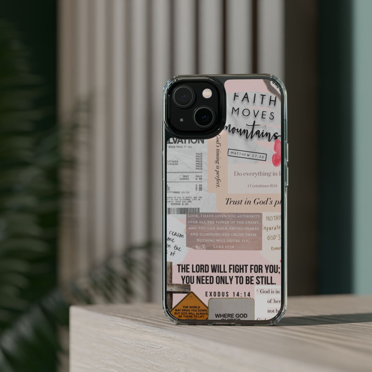 Faith-Inspired Clear Phone Case