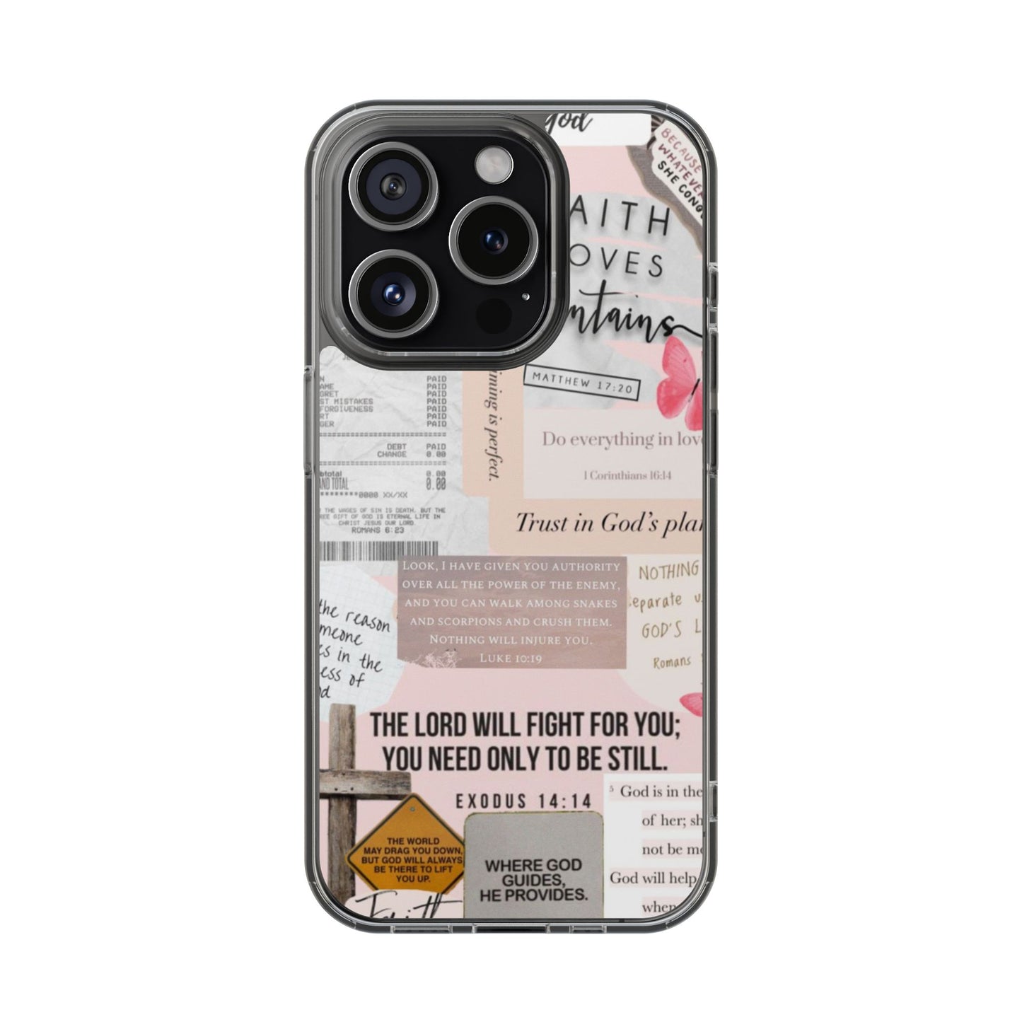 Faith-Inspired Clear Phone Case