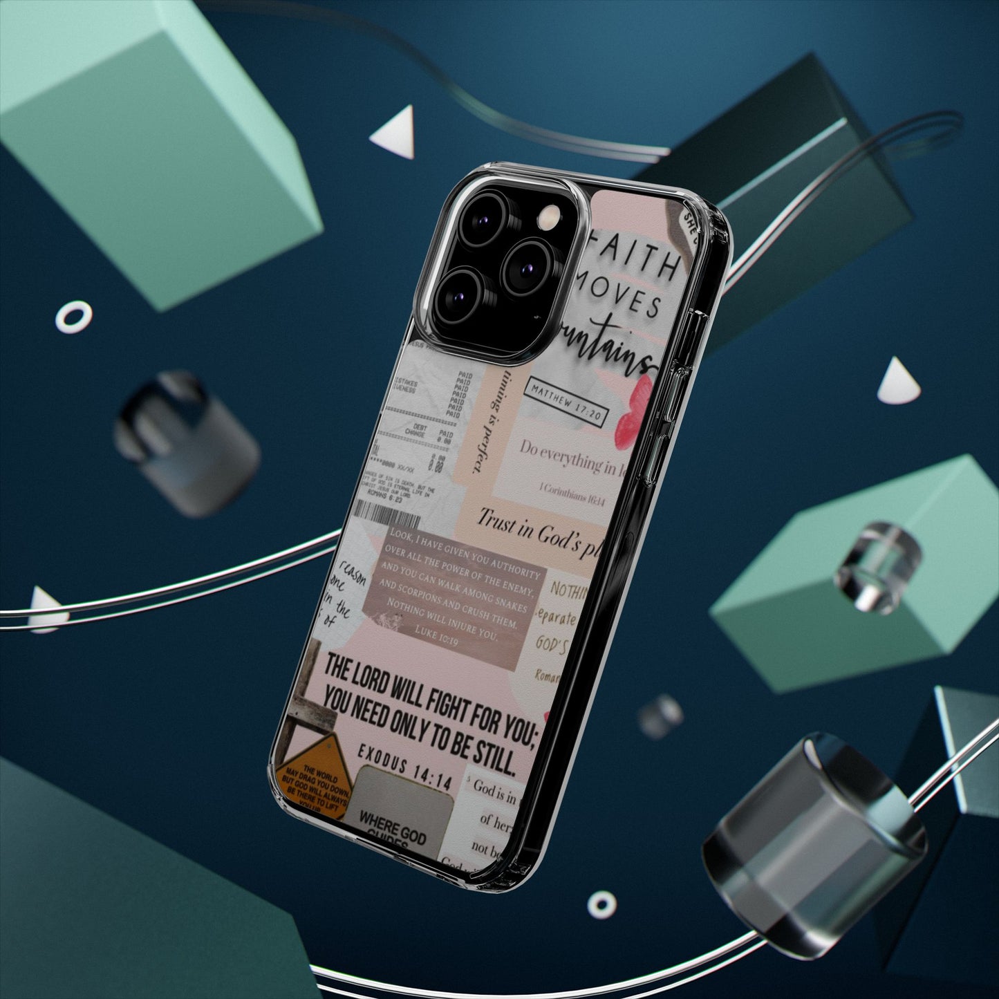 Faith-Inspired Clear Phone Case