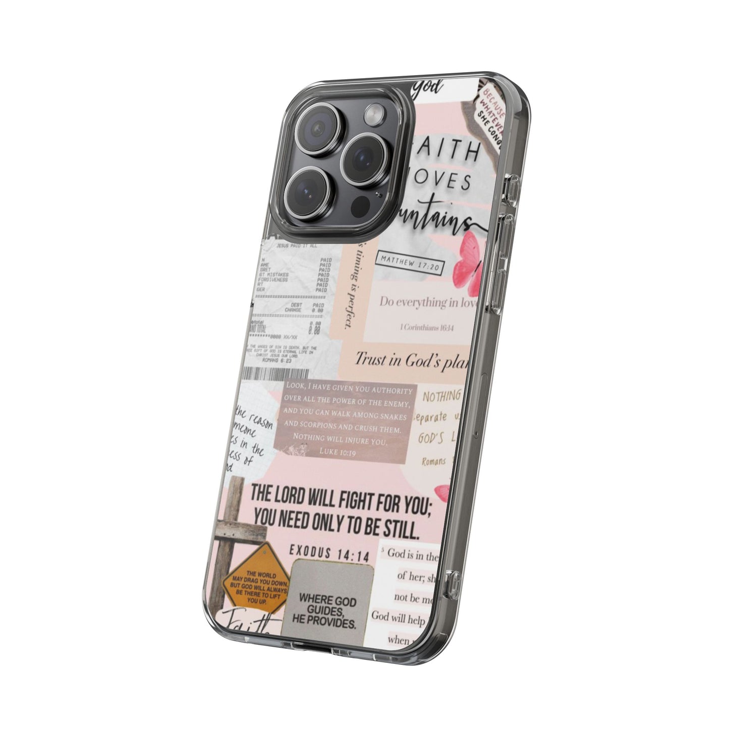 Faith-Inspired Clear Phone Case