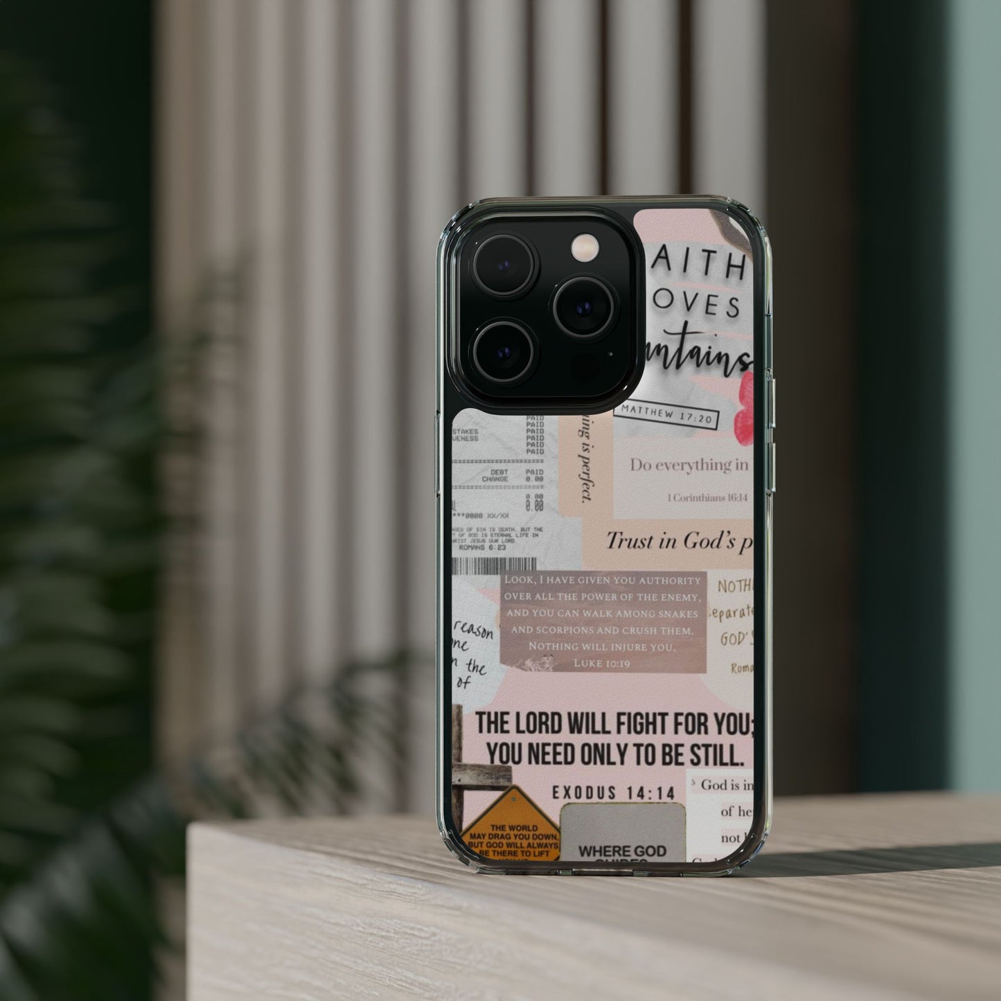 Faith-Inspired Clear Phone Case