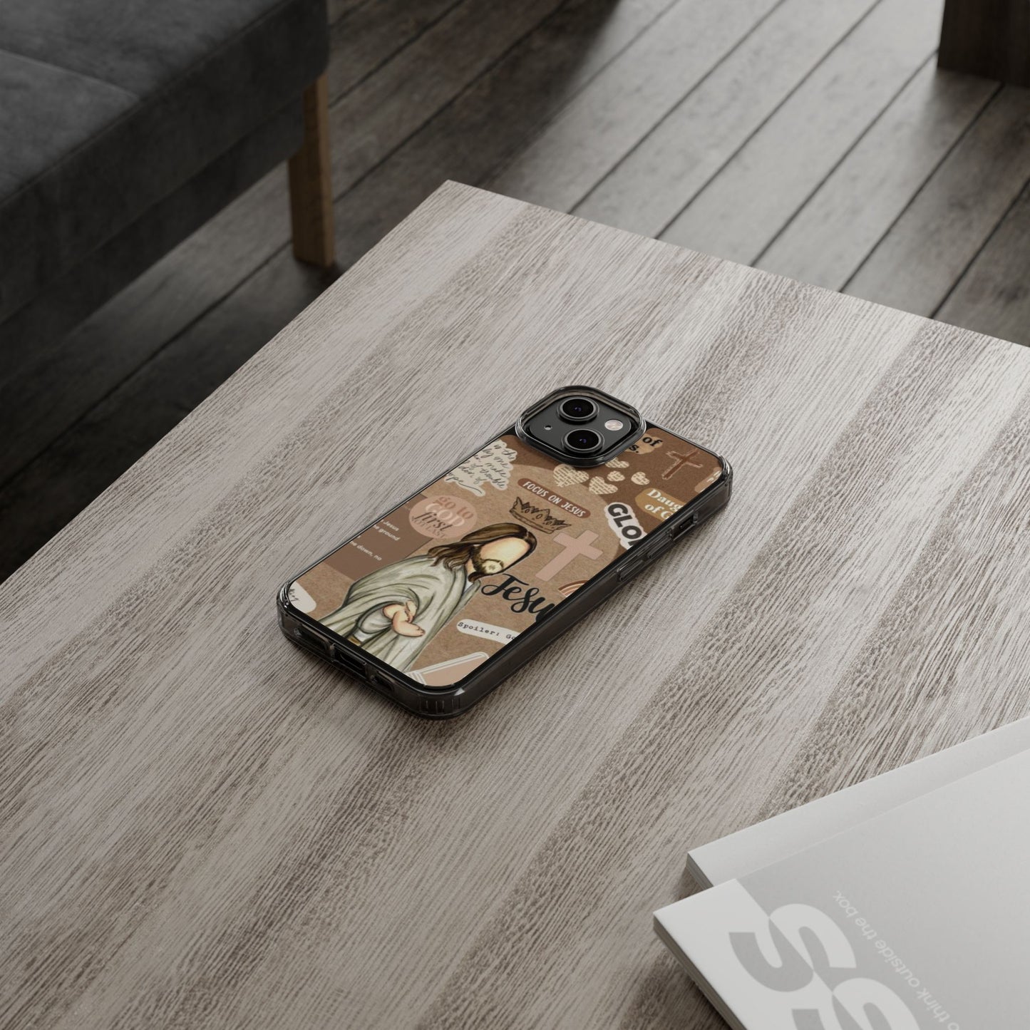 Faith-Inspired Clear Phone Case,