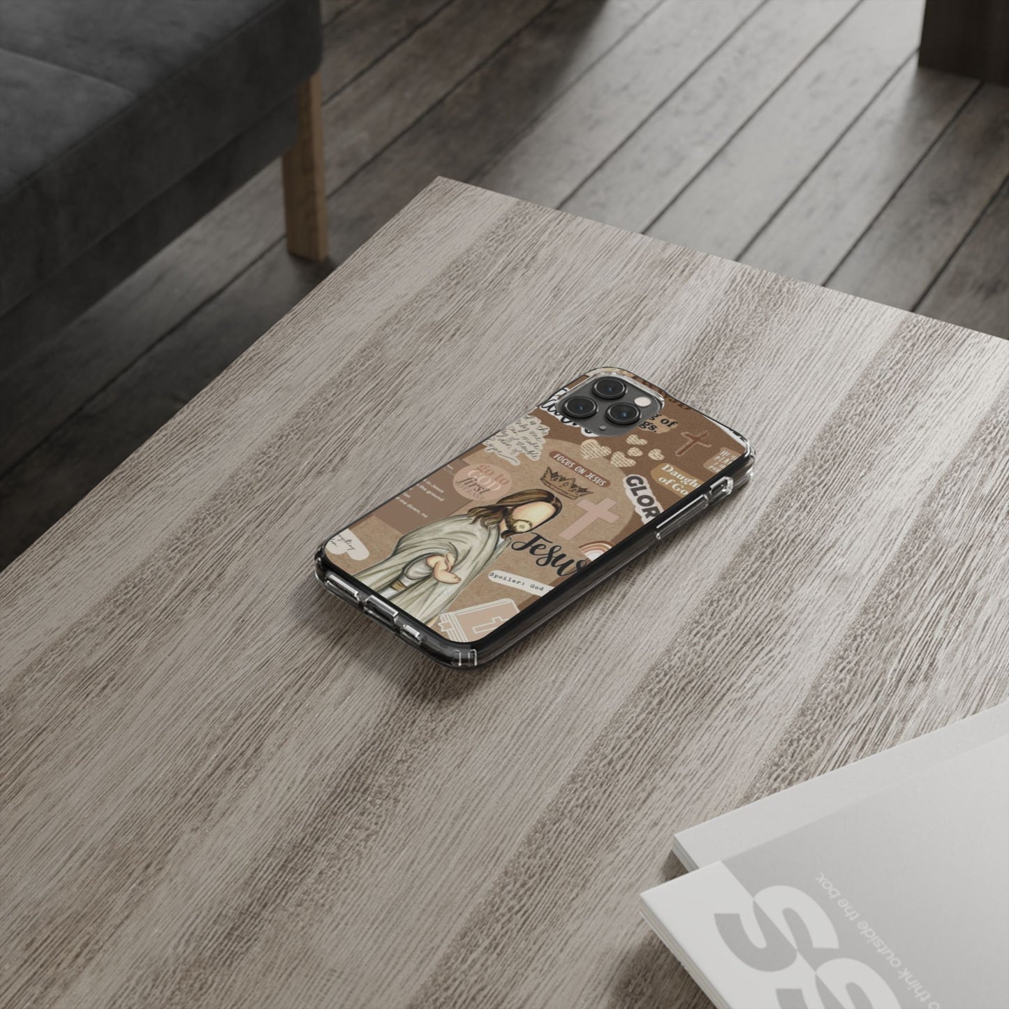 Faith-Inspired Clear Phone Case,