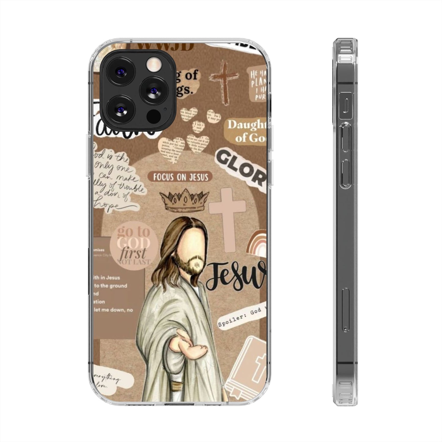 Faith-Inspired Clear Phone Case,