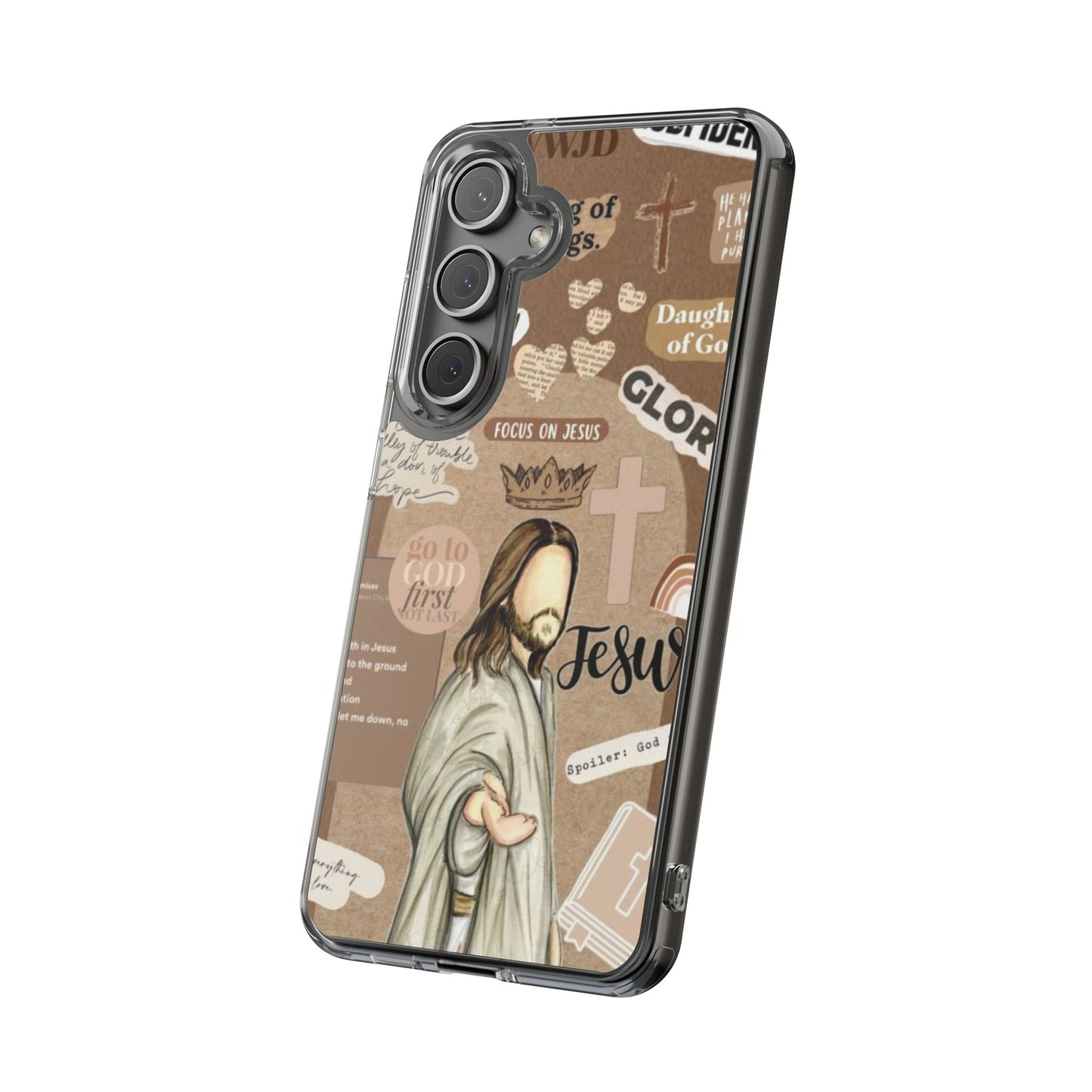 Faith-Inspired Clear Phone Case,