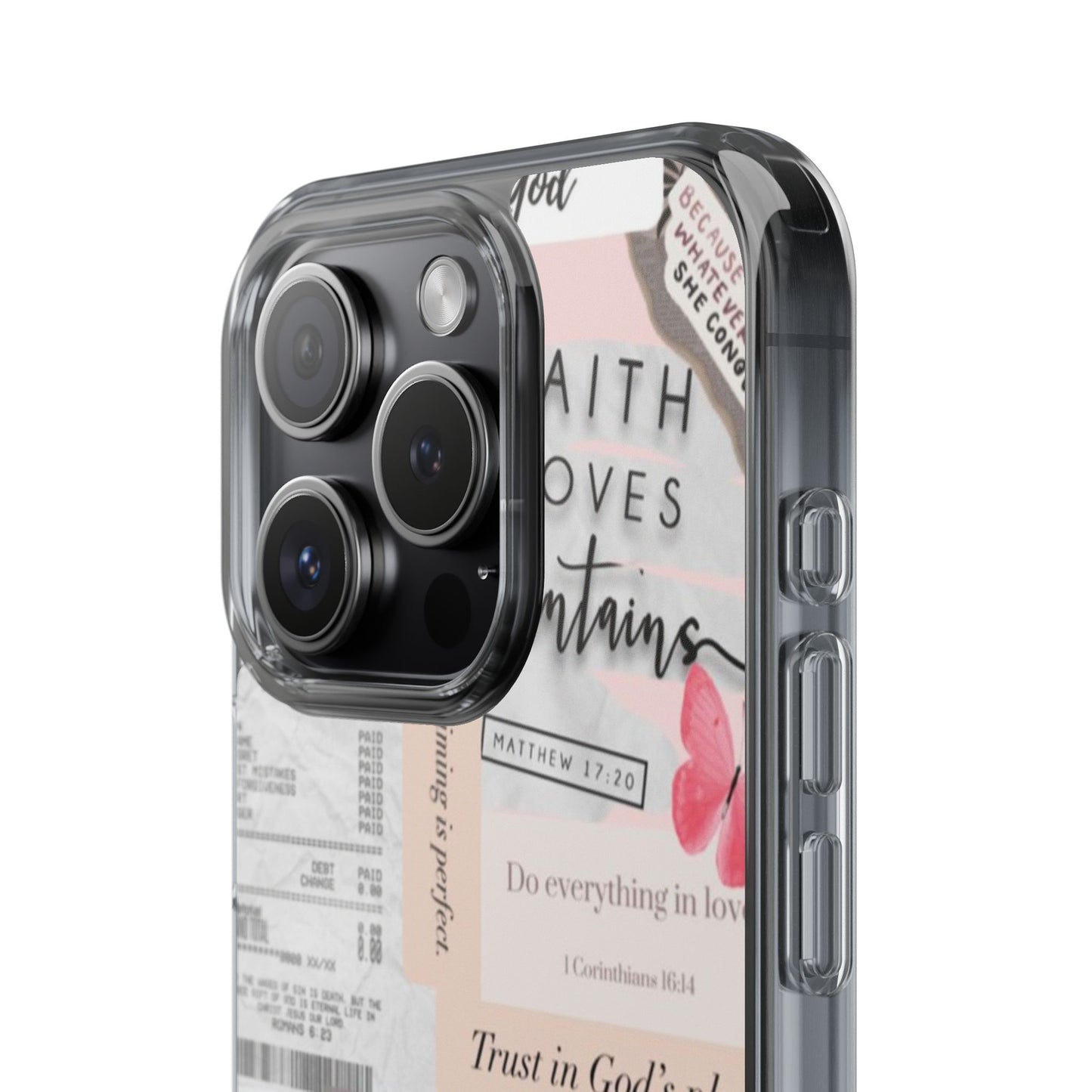 Faith-Inspired Clear Phone Case