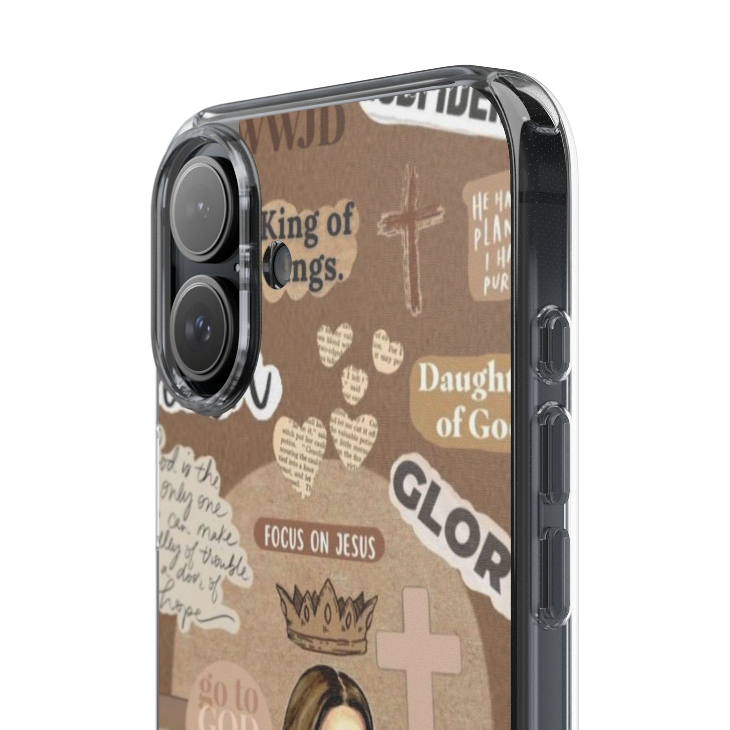 Faith-Inspired Clear Phone Case,