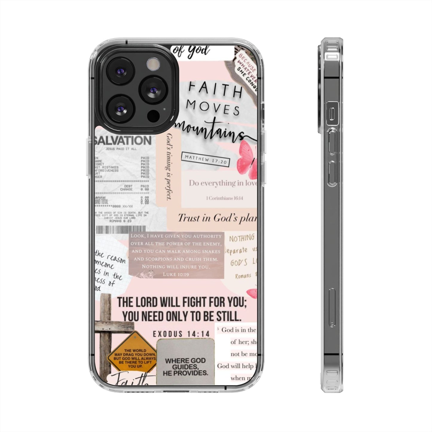 Faith-Inspired Clear Phone Case