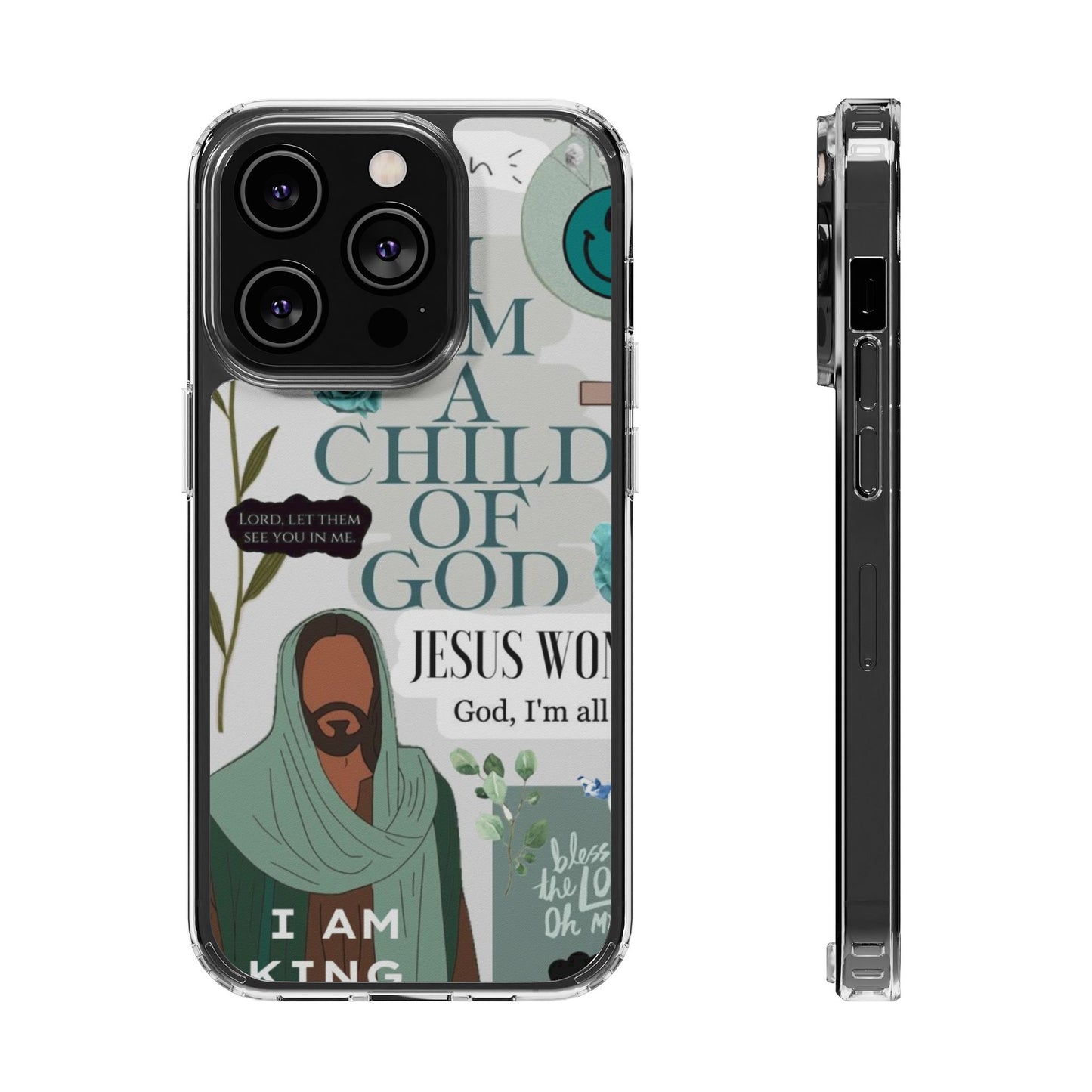 Faith-Inspired Clear Phone Case