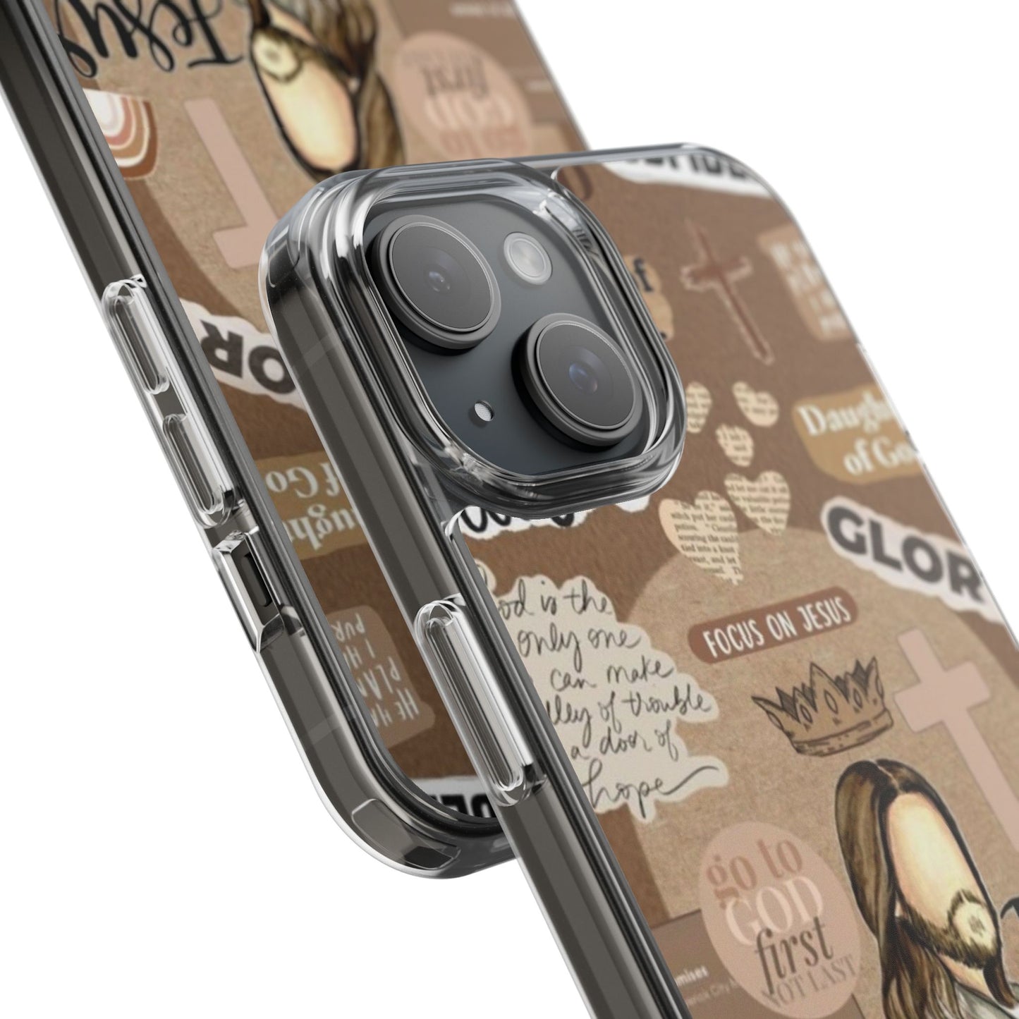 Faith-Inspired Clear Phone Case,