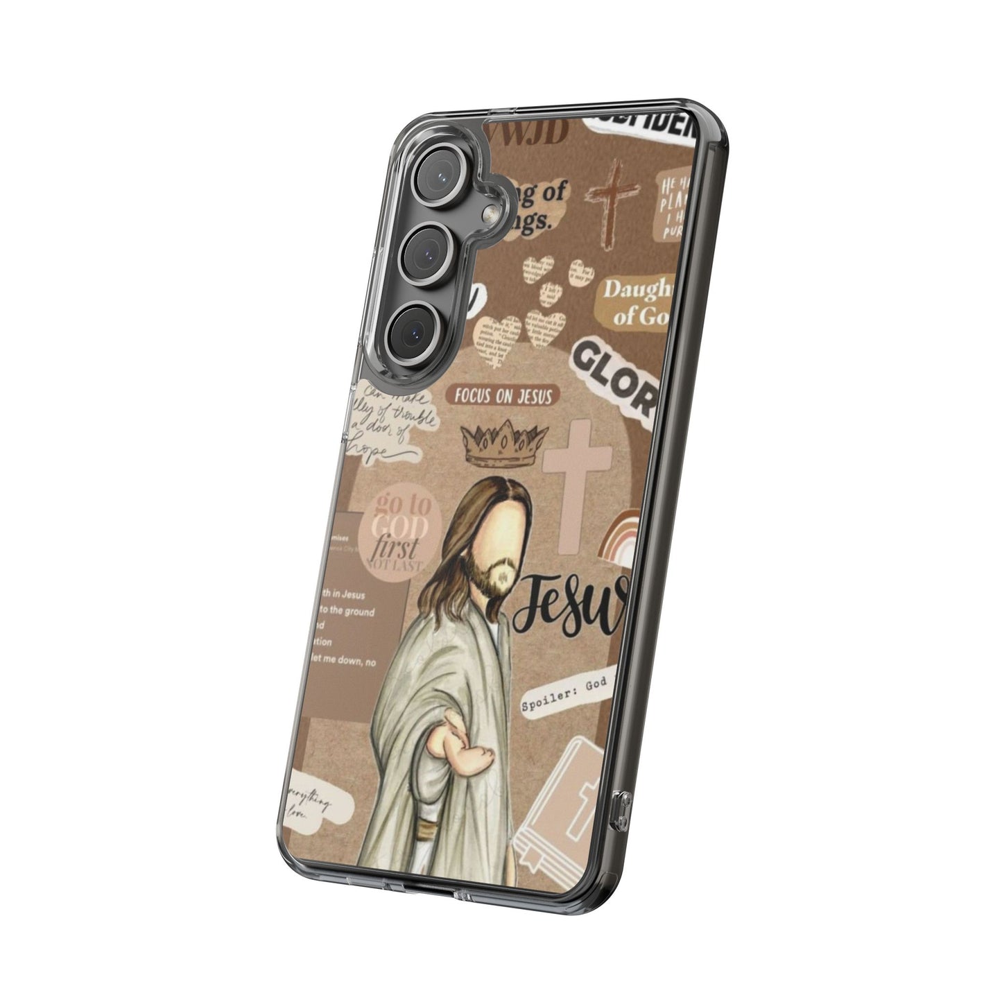 Faith-Inspired Clear Phone Case,