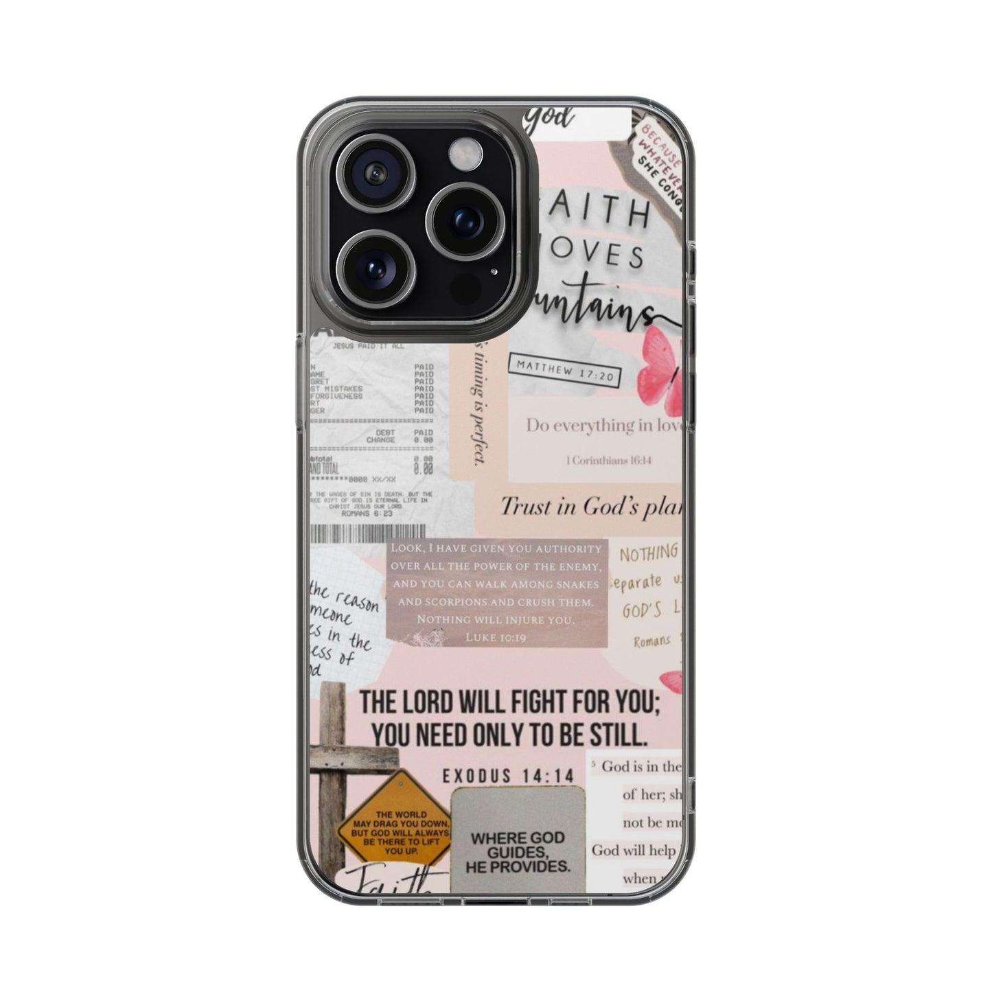 Faith-Inspired Clear Phone Case