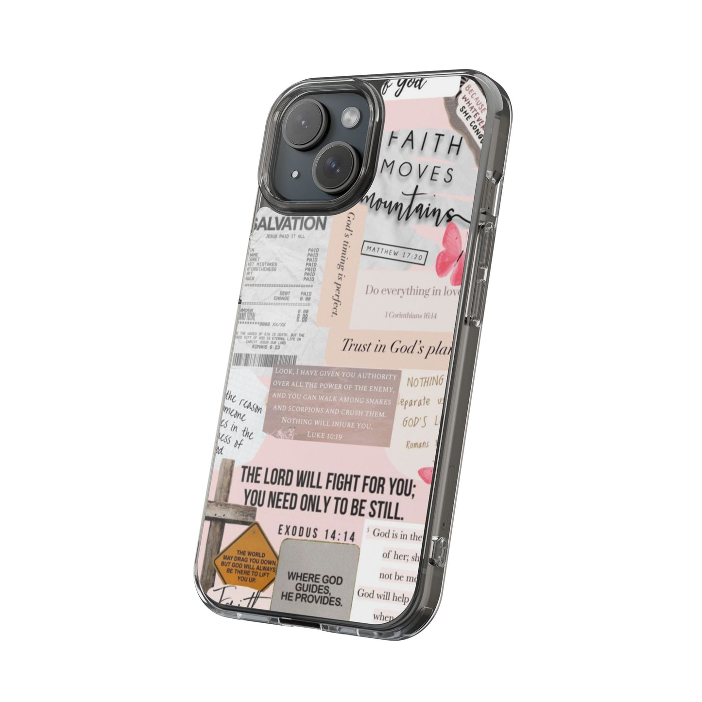 Faith-Inspired Clear Phone Case