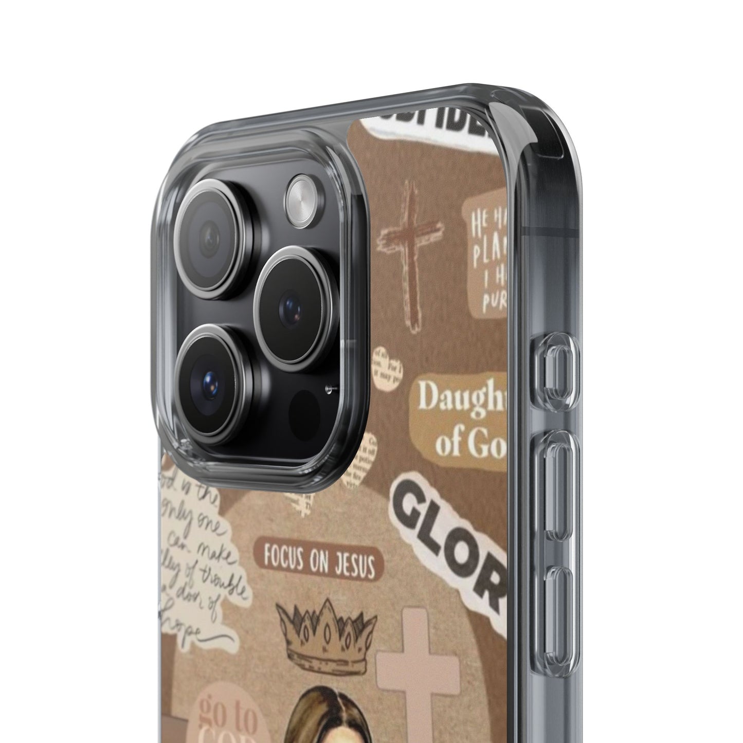 Faith-Inspired Clear Phone Case,